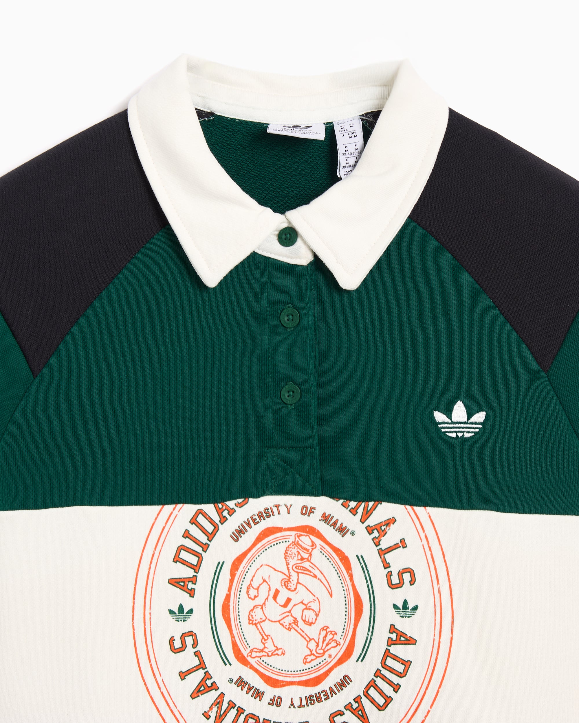 Polo shirts adidas Originals R3COD Athl Dept NCAA University of Miami Logo Relaxed Women's Polo Shirt - KF2329
