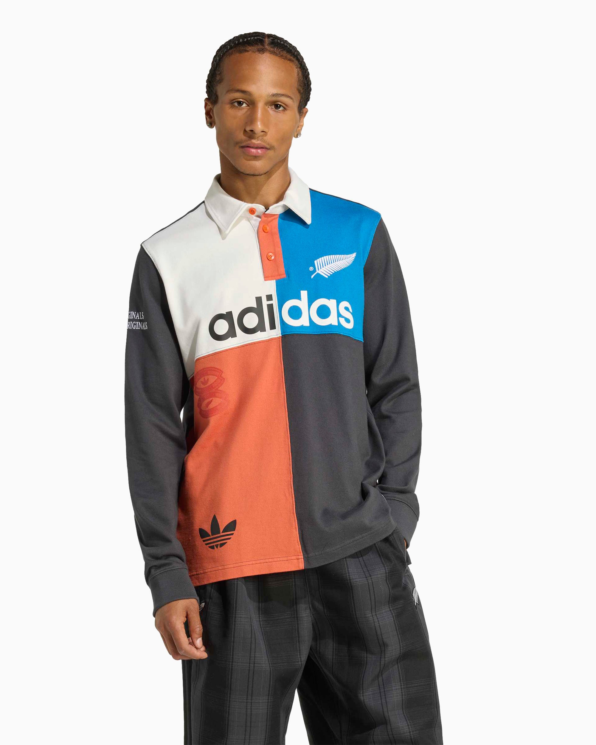トップス bonny online polo swag archive adidas Originals x All Blacks Heritage Relaxed met logo Polo voor here