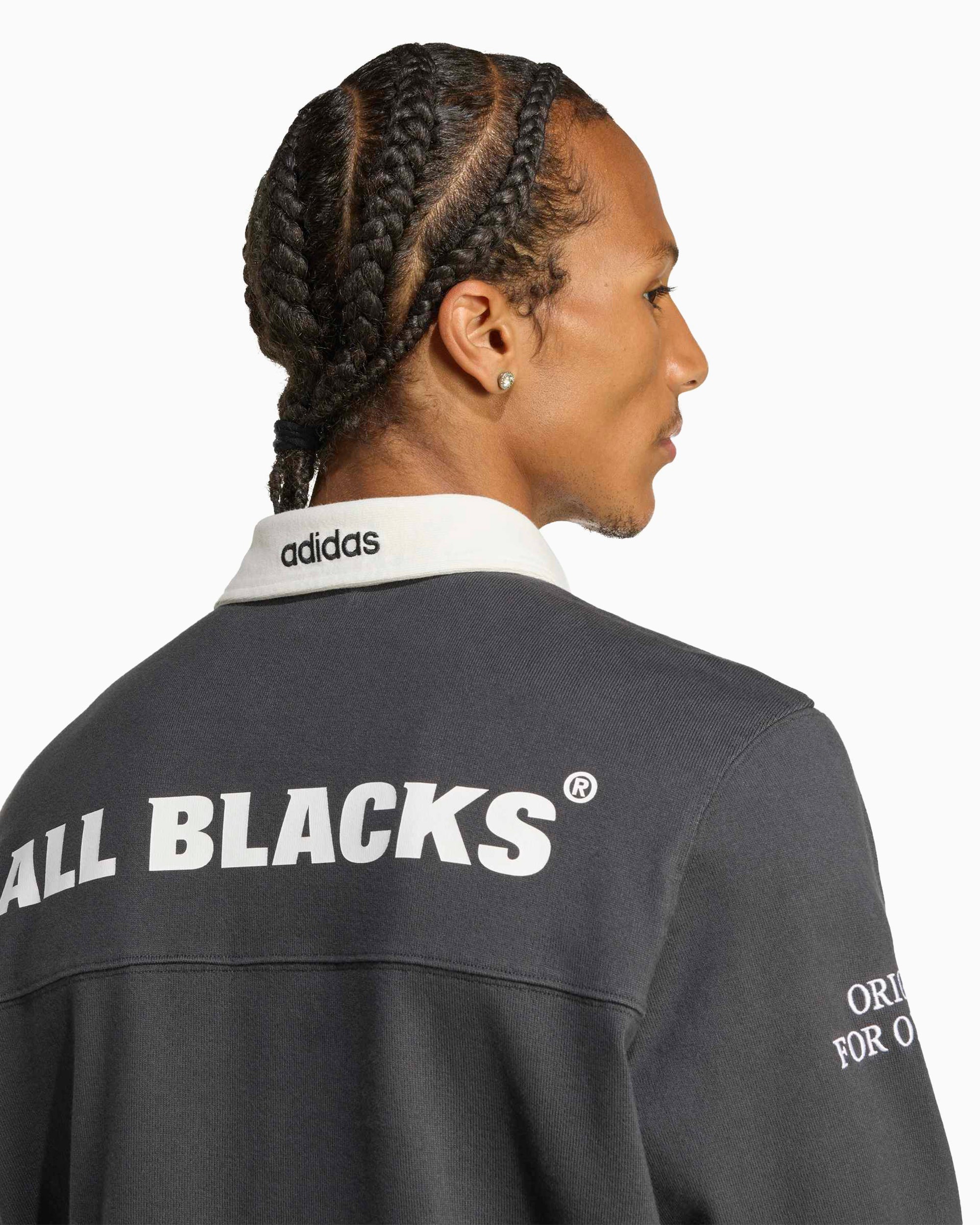 adidas Originals x All Blacks Heritage Relaxed met logo Polo voor here
