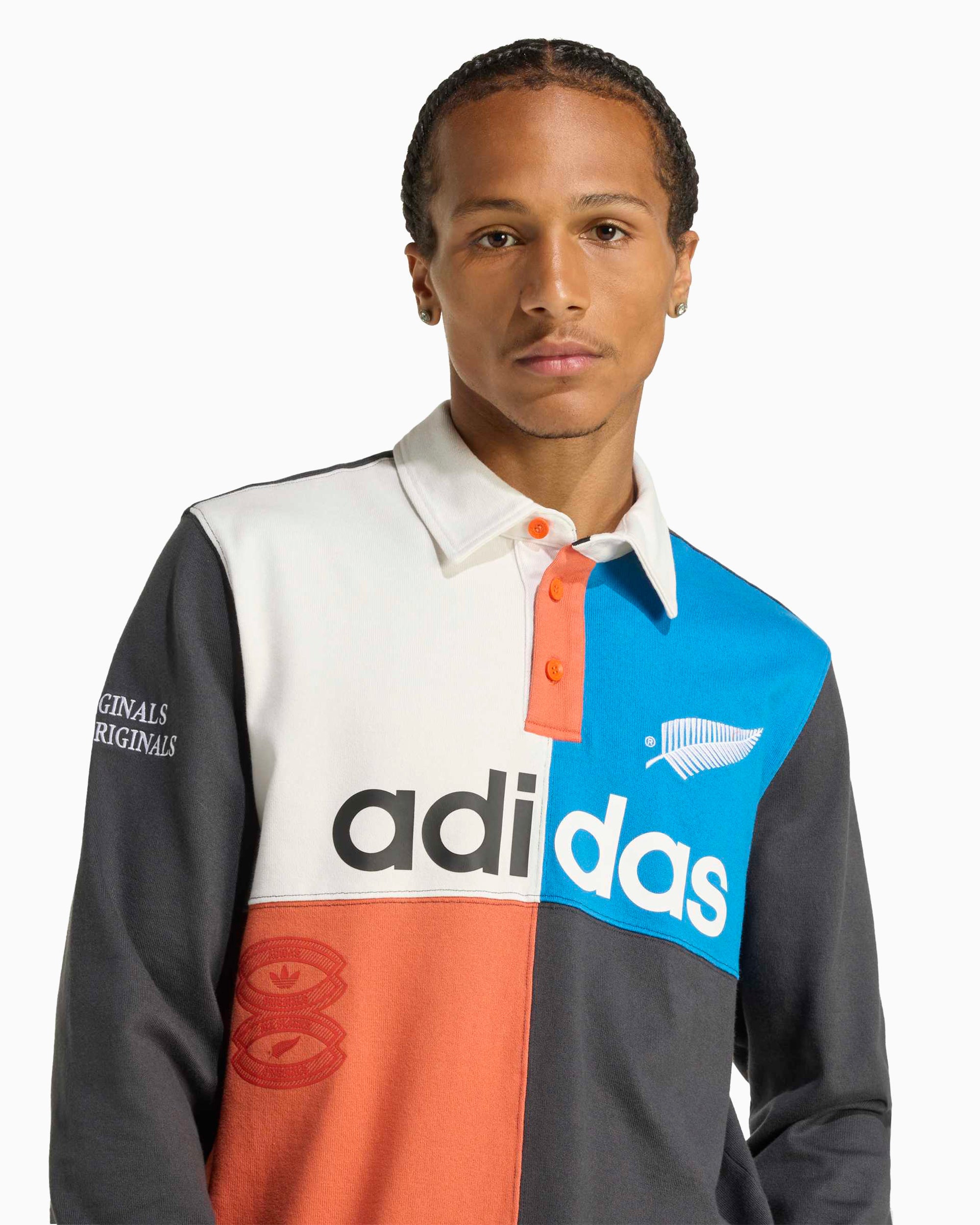 ラルフ adidas Originals x All Blacks Heritage Relaxed met logo Polo voor here