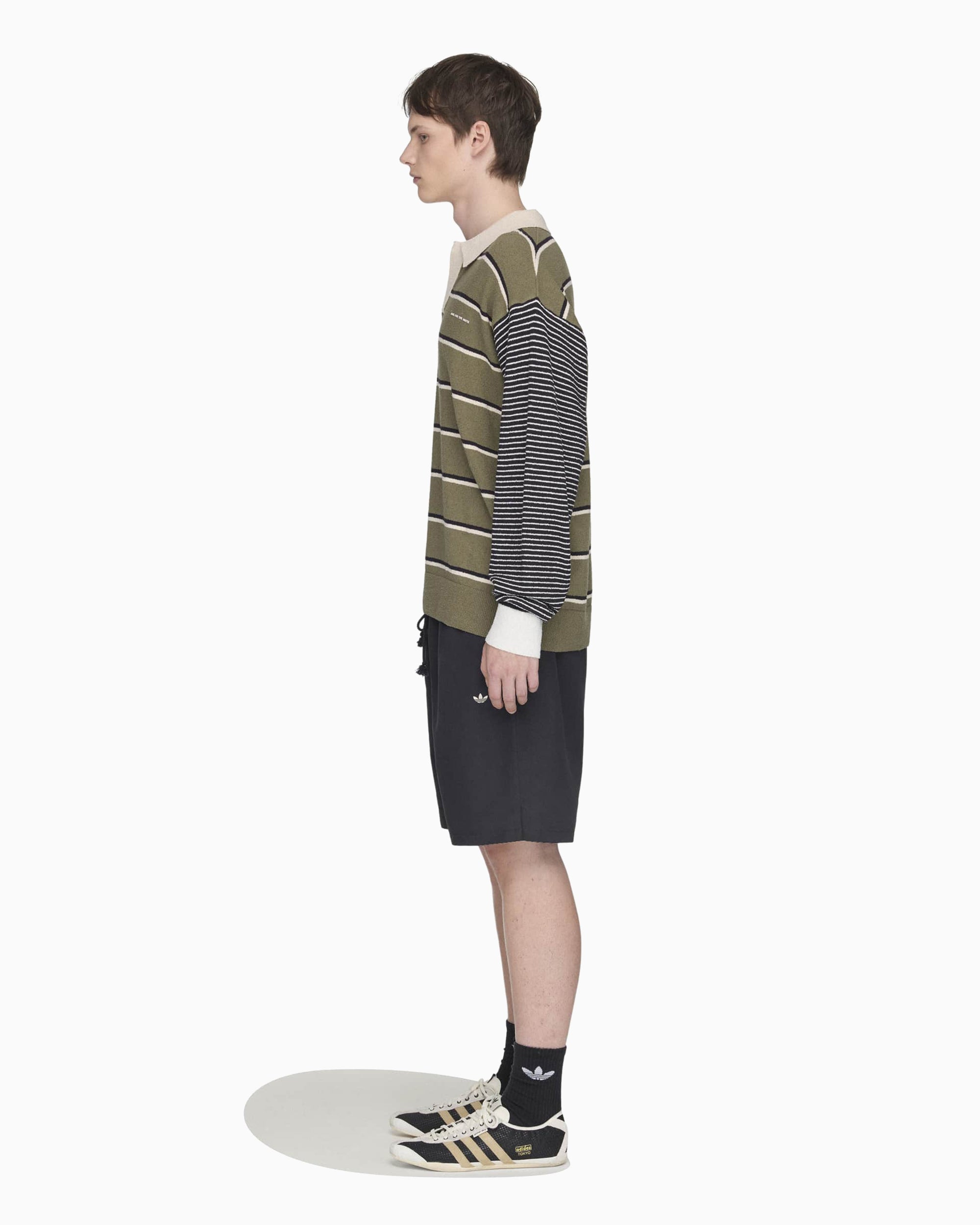 Polo shirts adidas Originals x Song For The Mute 007 Striped Relaxed Unisex Polo Shirt - KS1343