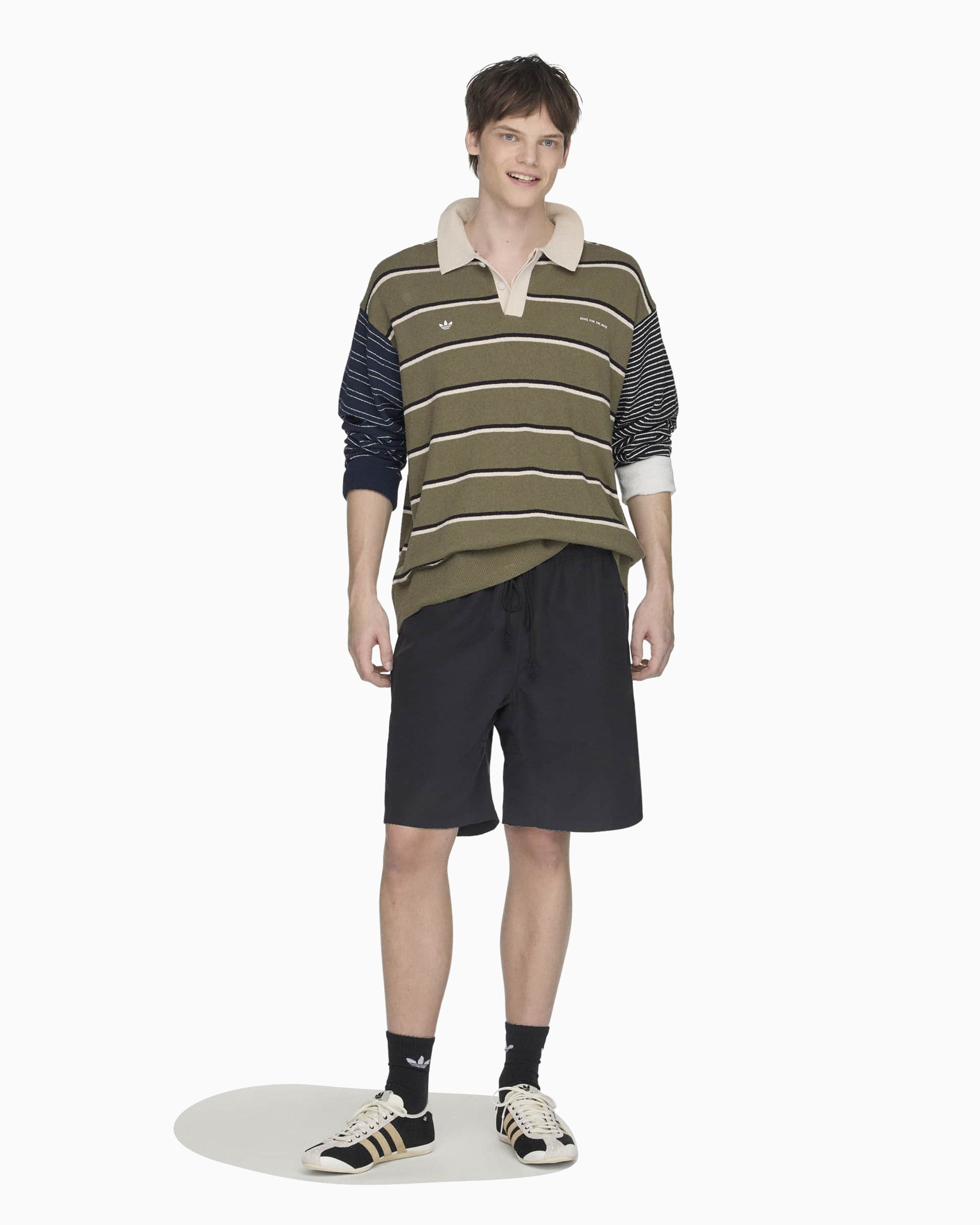 Polo shirts adidas Originals x Song For The Mute 007 Striped Relaxed Unisex Polo Shirt - KS1343