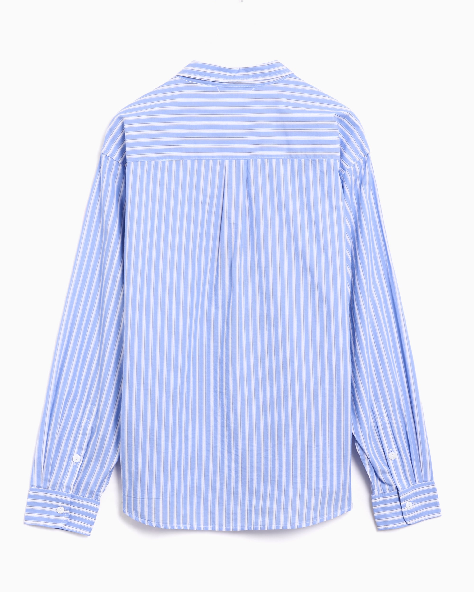 Shirts Brain Dead Omer Oxford Graphic Striped Men's Shirt - BDF25T24O046-BLUE