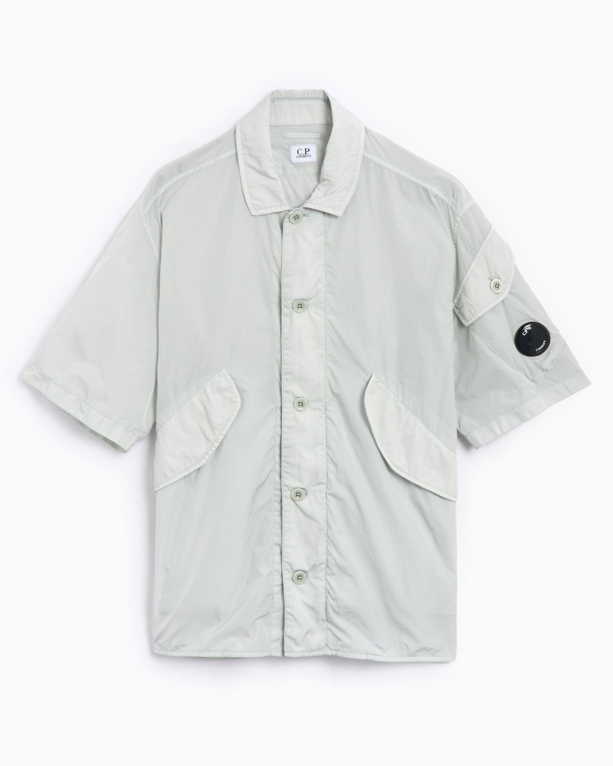 Shirts CP Company Men's Chrome-R Short Sleeve Shirt Relaxed Men's Shirt - 18CMOS035A005904G-800