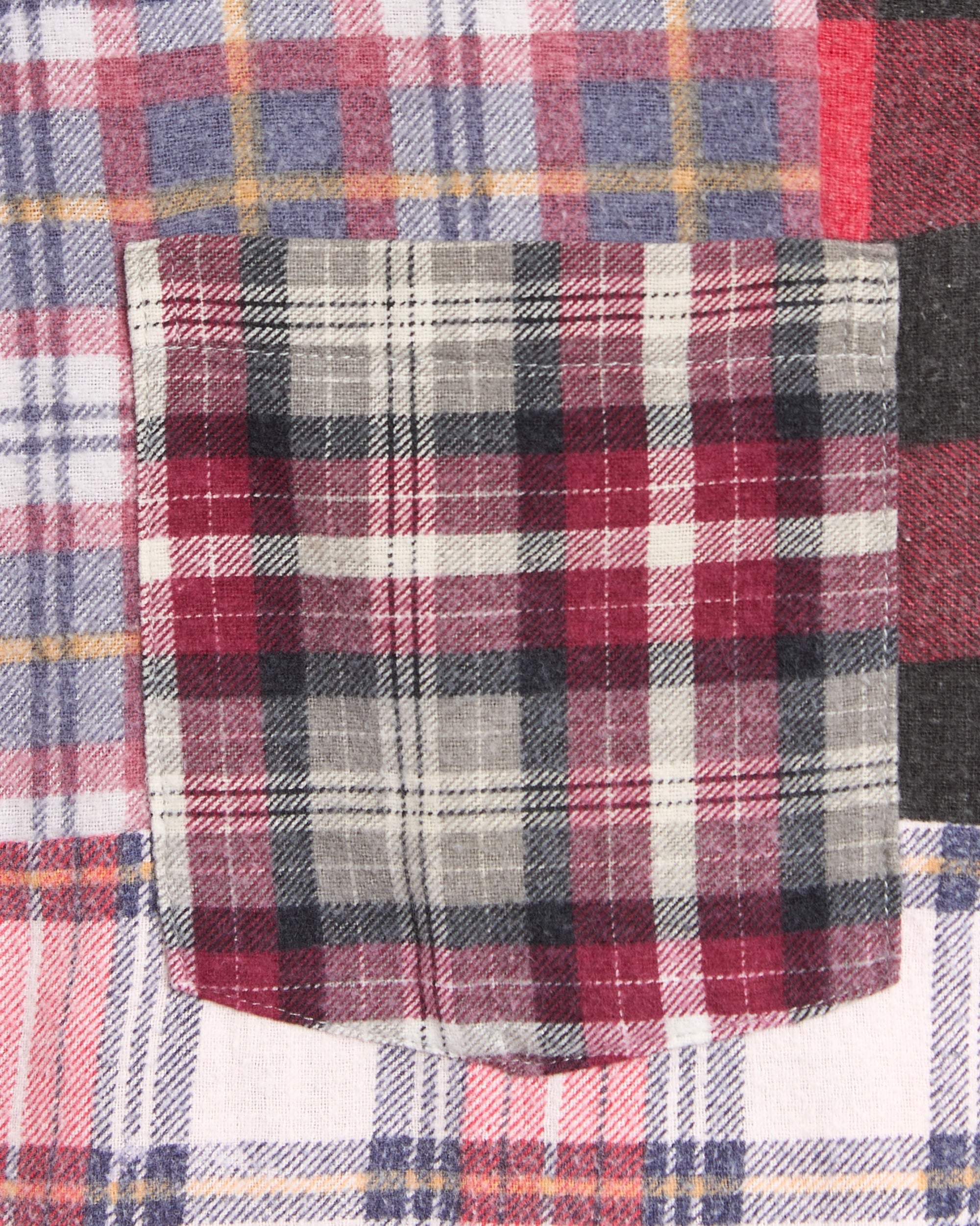 Shirts Needles 7 Cut Flannel Plaid Relaxed Unisex Shirt - SX488-Assorted-S