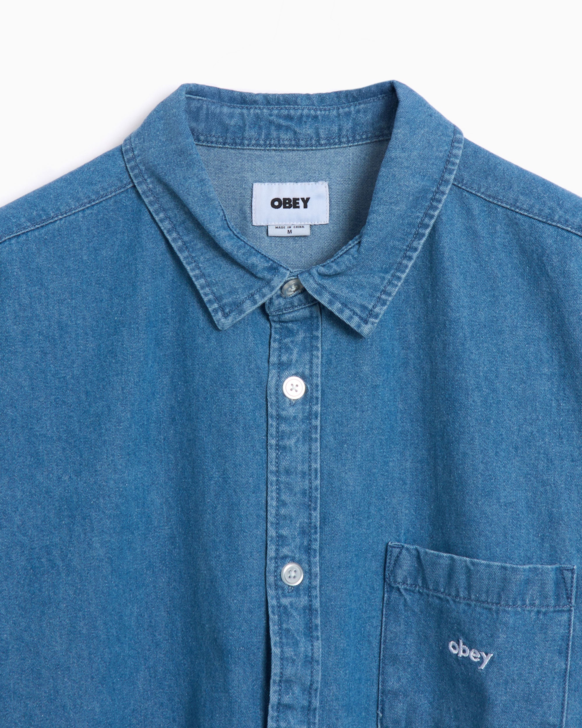 Shirts OBEY Clothing Bigwig Men's Denim Shirt Men's Shirt - 181210425-LIN
