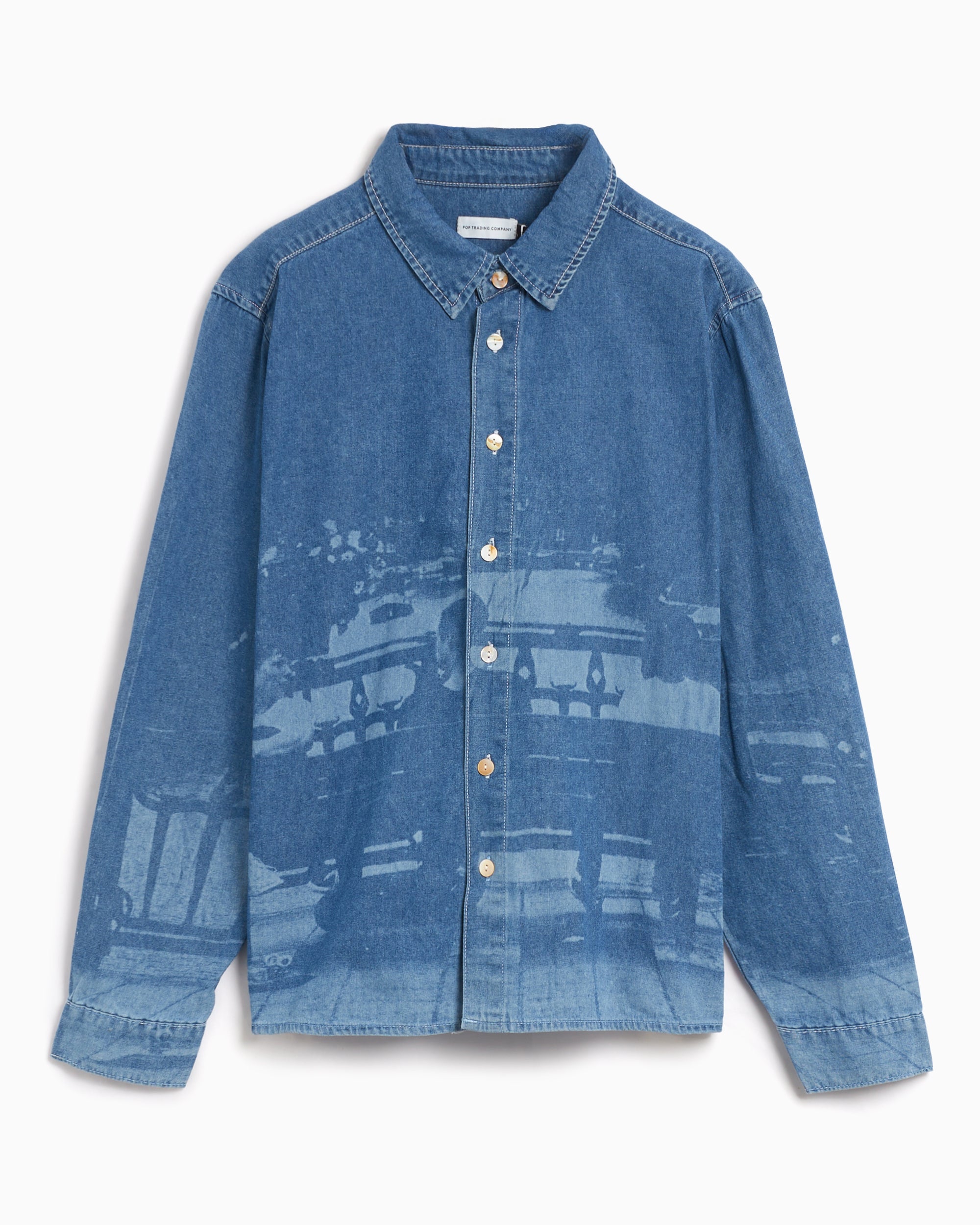 Shirts Pop Trading Company Men's Printed Denim Shirt Men's Shirt - POPAW24_03-009