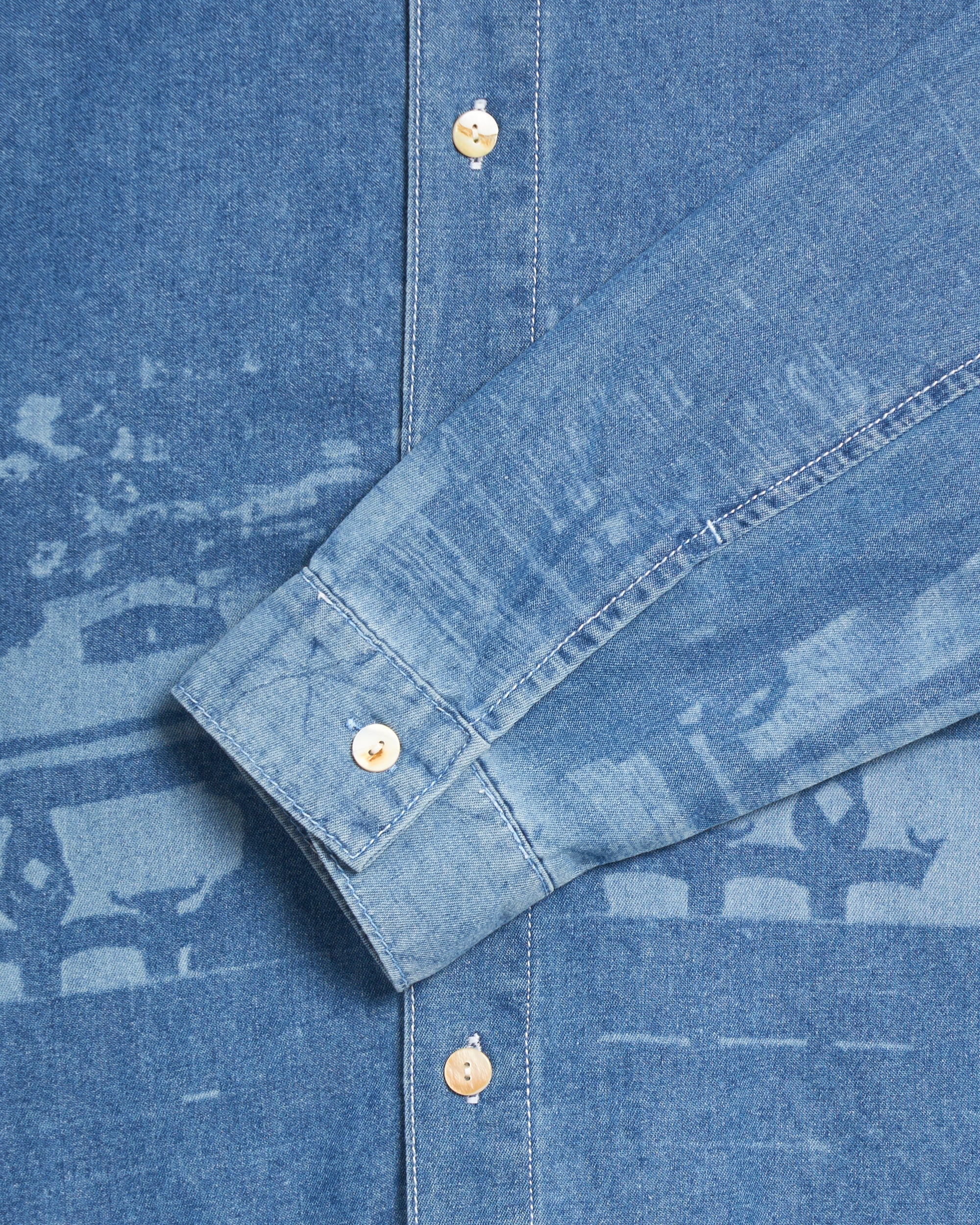 Shirts Pop Trading Company Men's Printed Denim Shirt Men's Shirt - POPAW24_03-009