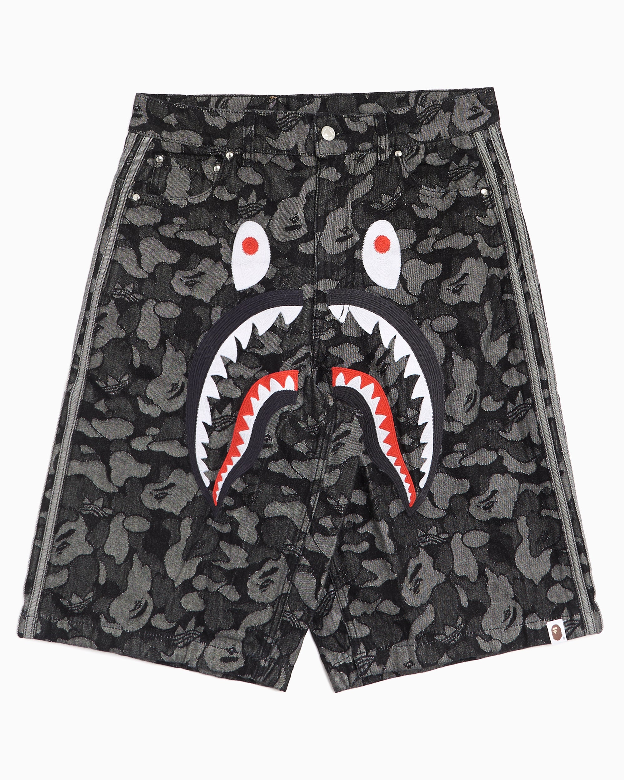 adidas Originals x BAPE Shark Denim Jorts Relaxed Korte Broek voor her
