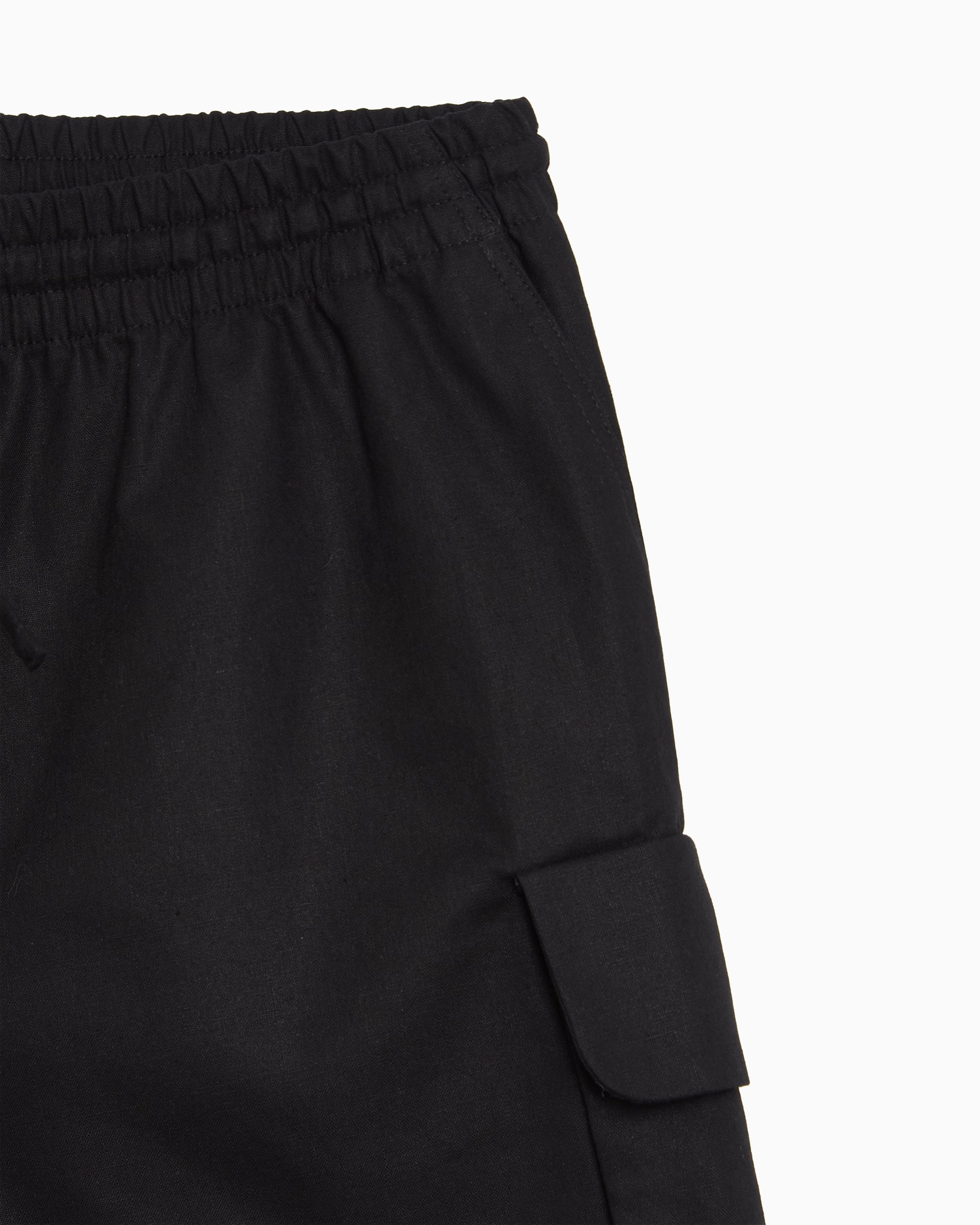 Shorts Arte Antwerp Linen Cargo Men's Shorts - SS26-040SHO-Black