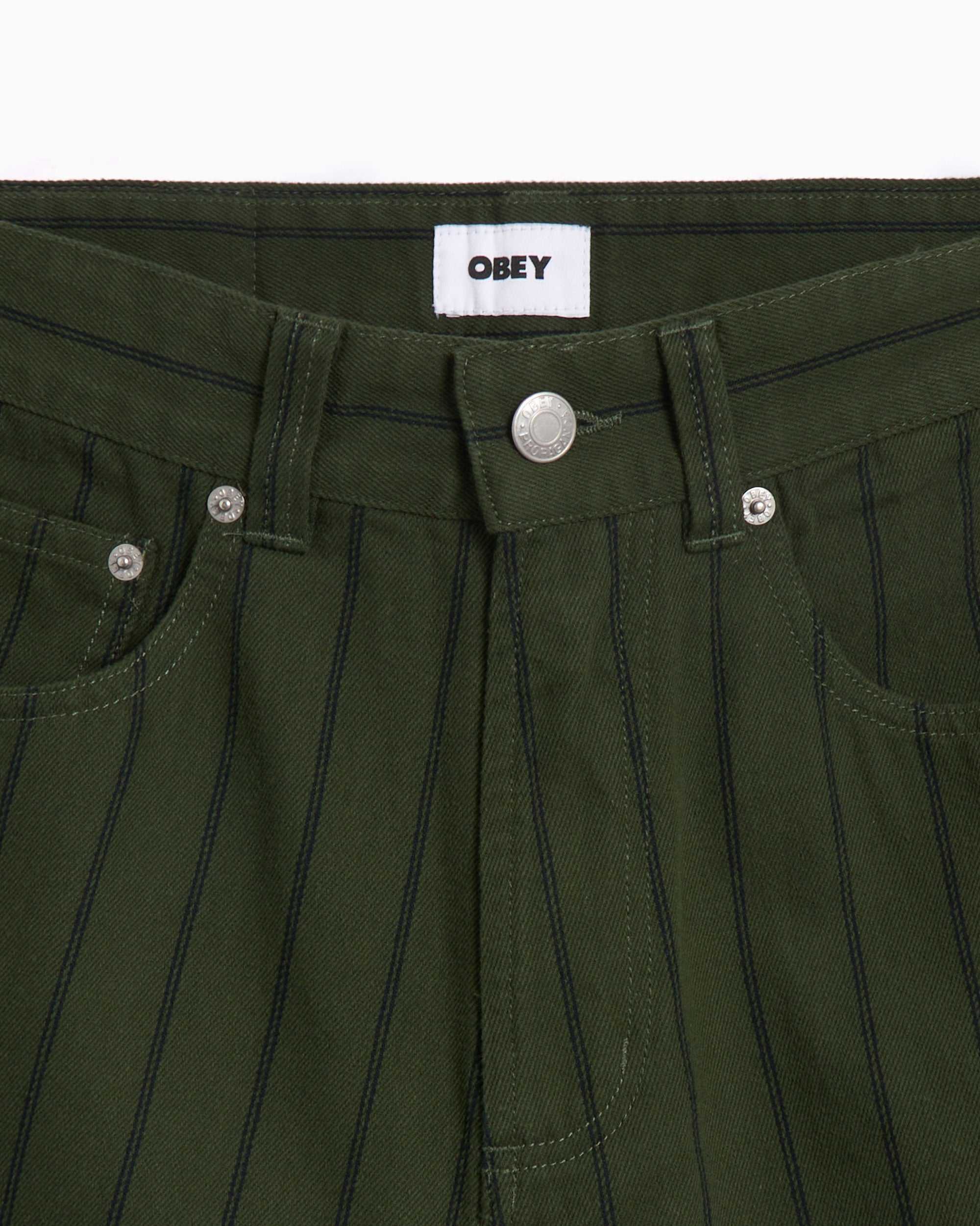 Shorts OBEY Clothing Stripe Men's Baggy Denim Shorts Men's Shorts - 172100094-DFB