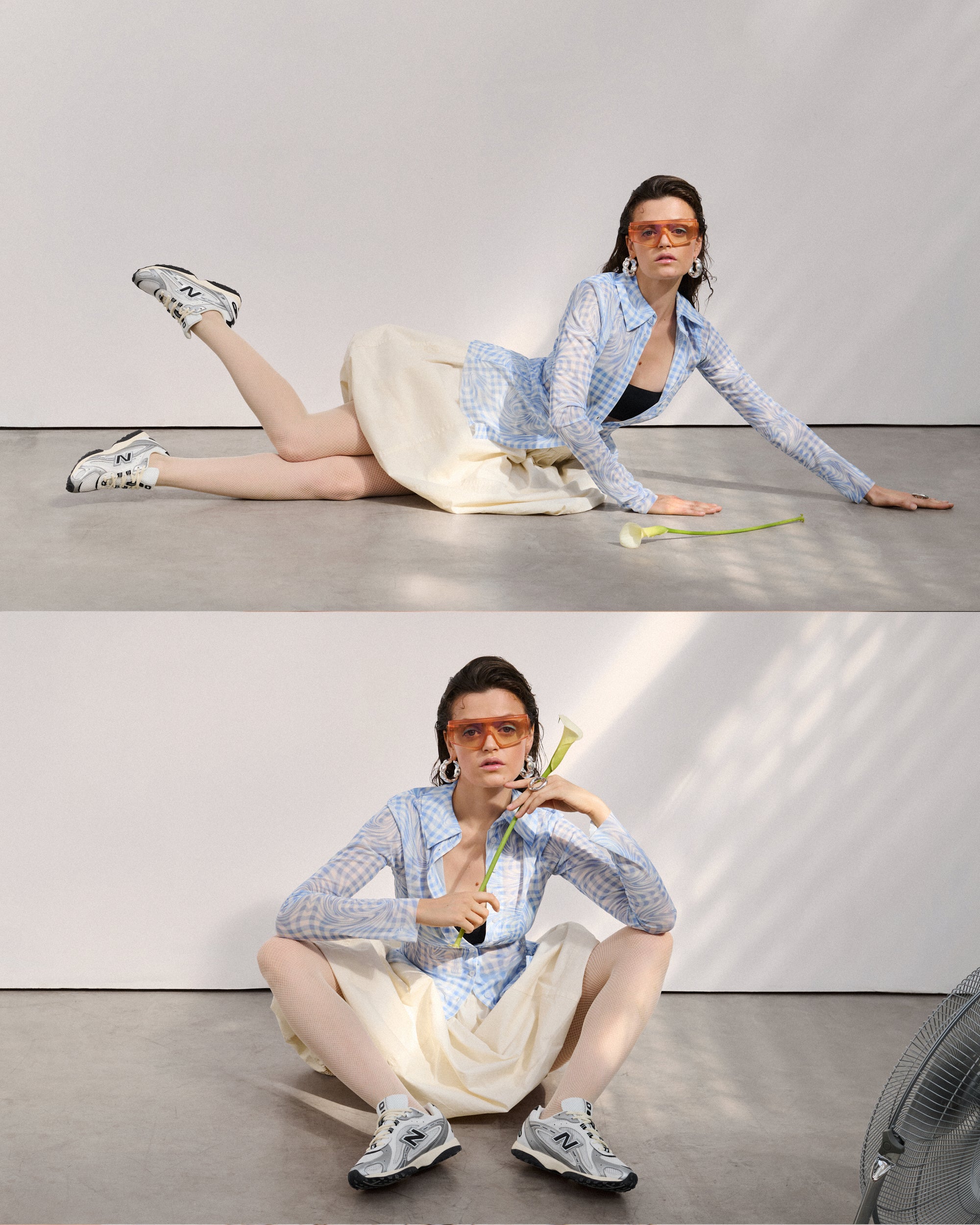 Skirts YMC Parachute Women's Long Skirt - Q3YMB-OFFWHITE