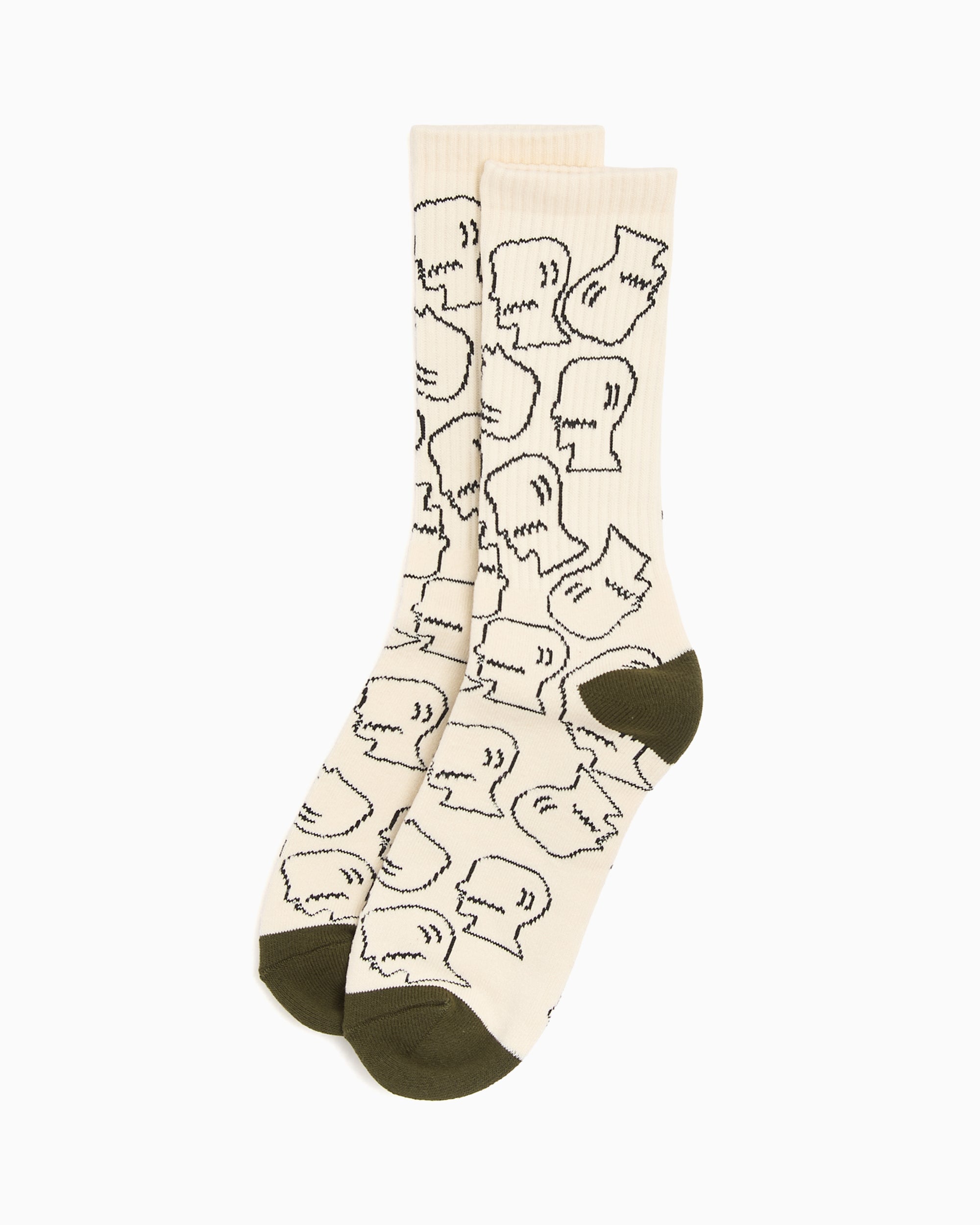 Socks Brain Dead Logohead Unisex Socks - BDF25A09004583WH04