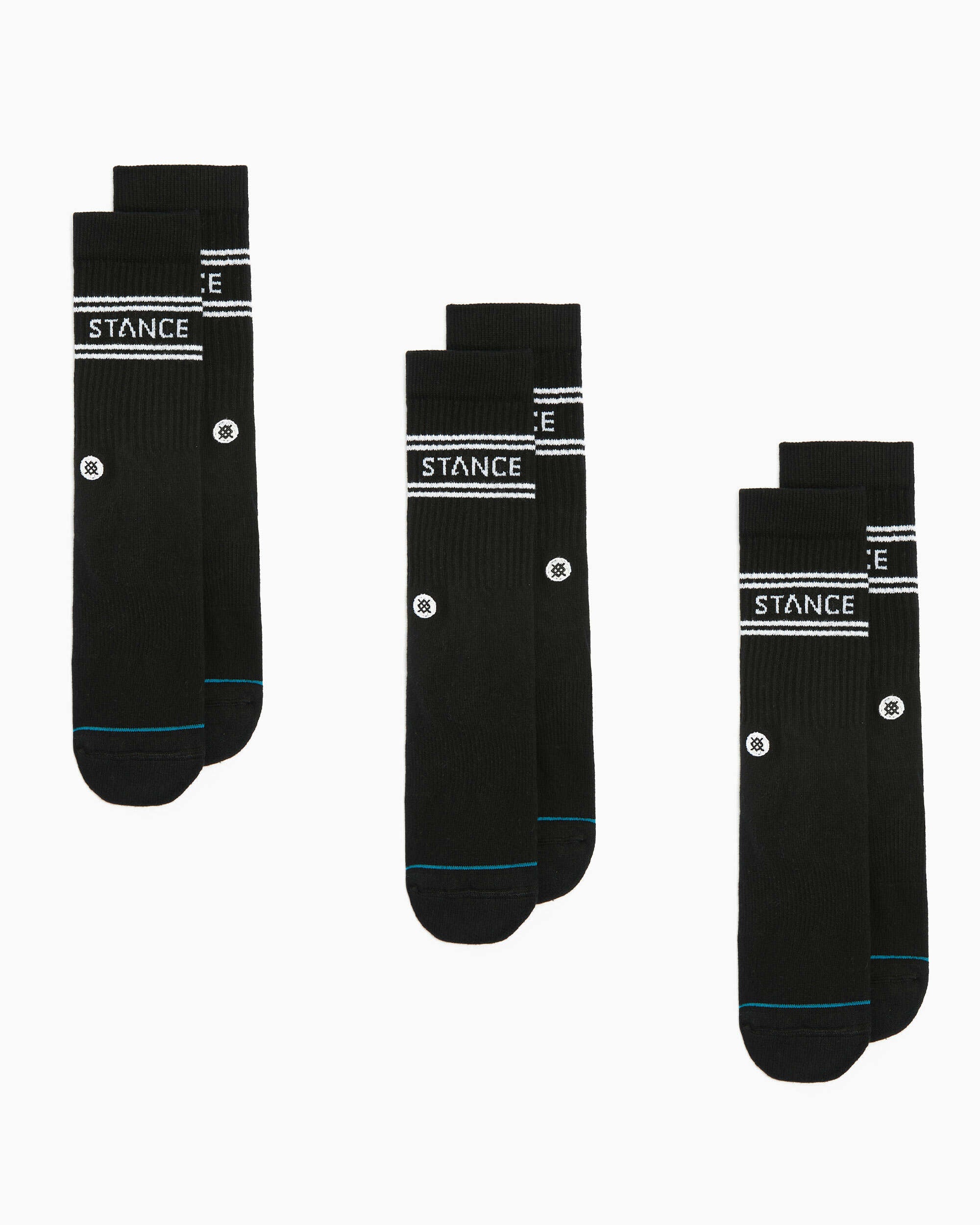 Socks Stance Basic Crew Socks (3 Pack) Unisex Socks - A556D20SRO-BLK