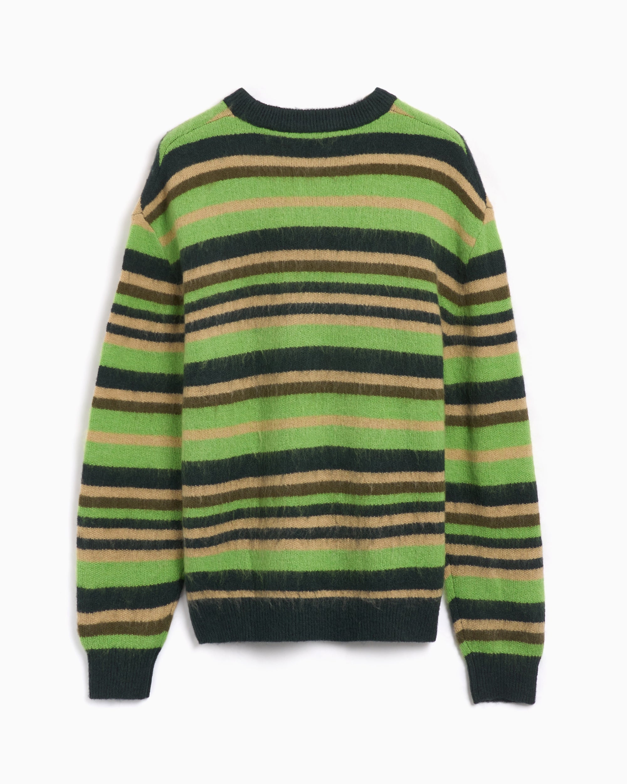 Sweaters Metalwood Studio Men's Striped Knit Sweater Men's Sweater - MWS24-15-101-DGRN