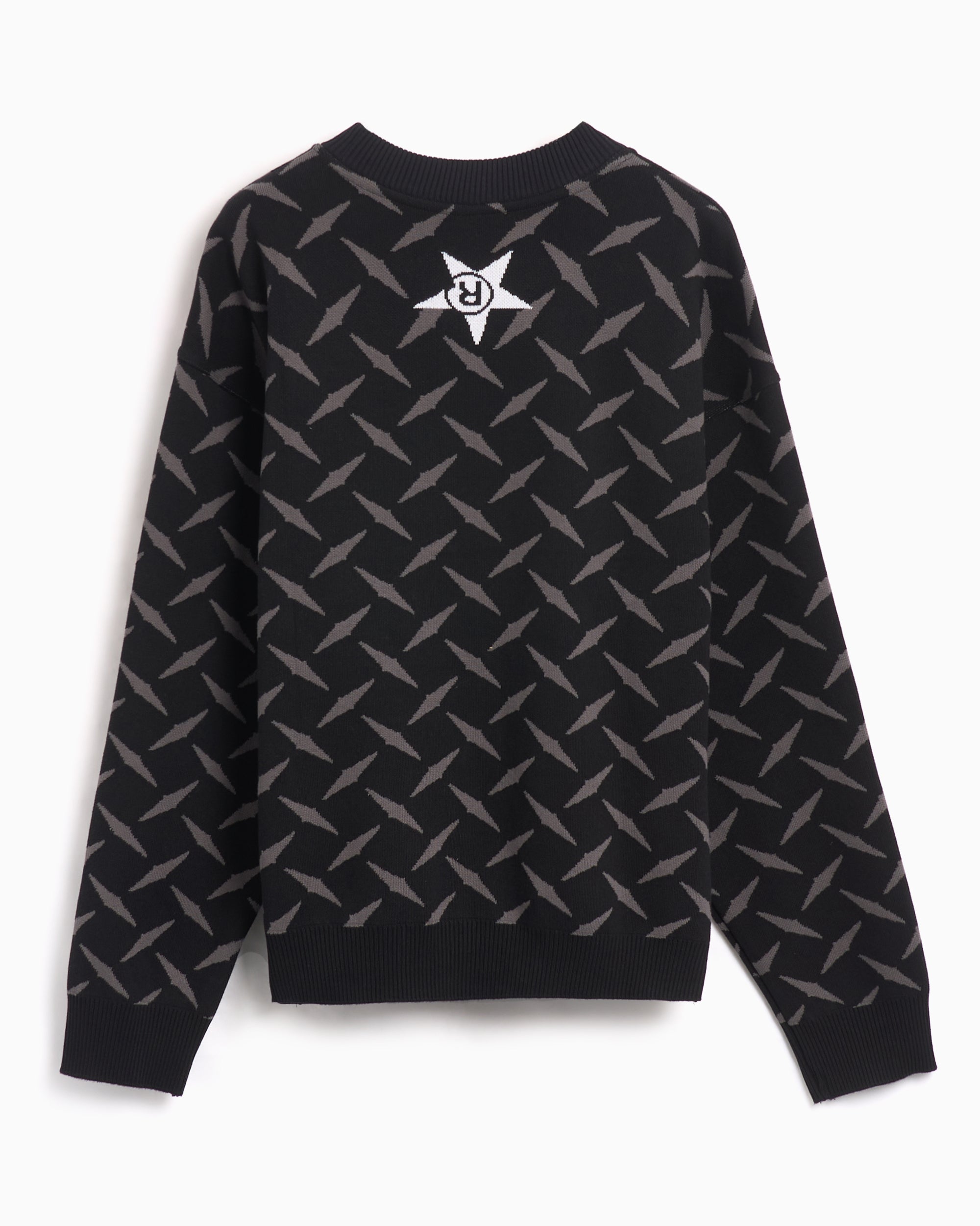 Sweaters RAVE skateboards Boyd Men's Knit Sweater Boxy Men's Sweater - PN21674-Black / Dark Grey