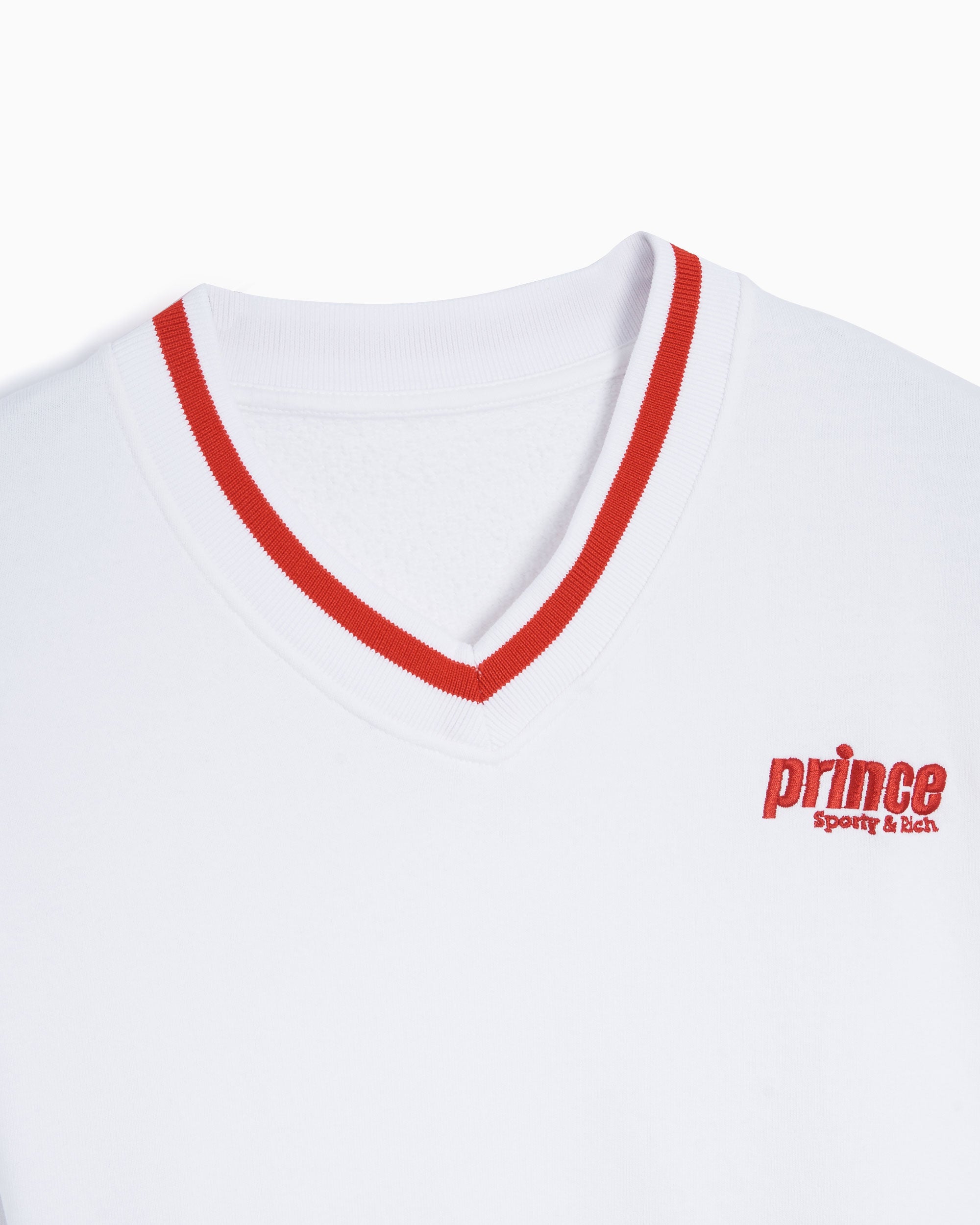 Sweaters X Prince Sporty & Rich x Prince Sporty Unisex V-Neck Sweater Unisex Sweater - VN1062WH