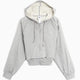 adidas Originals Crop met logo Sweatshirt met rits voor dames