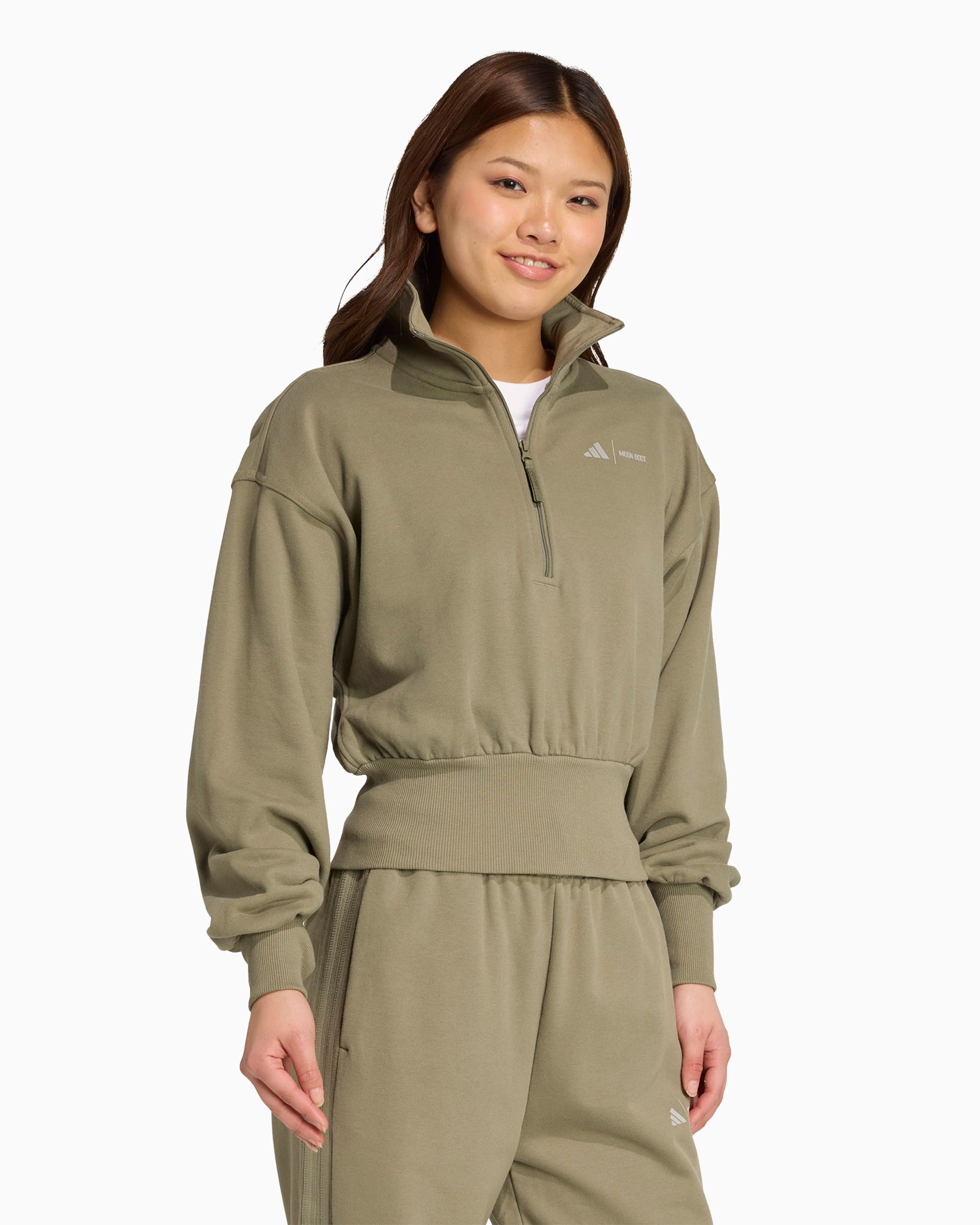 Sweatshirts adidas Originals x Moon Boot LEGGRN Crop Women's Half Zip Sweatshirt - JM1101