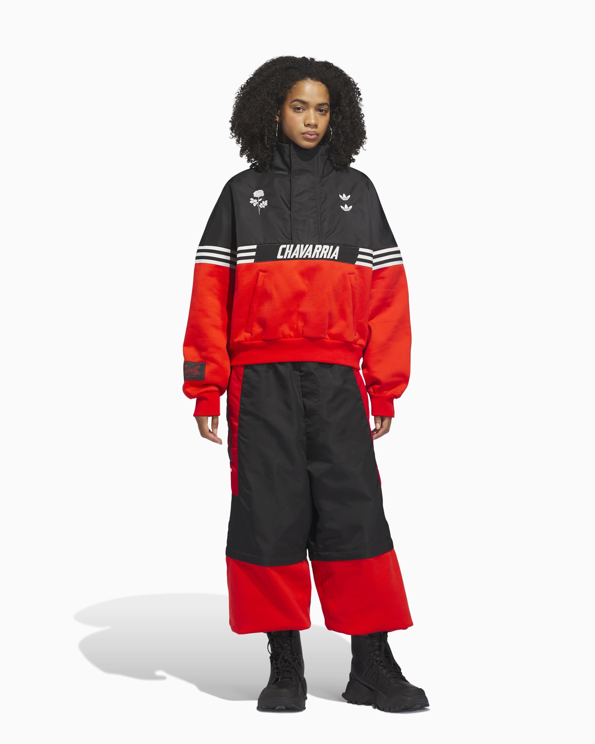 Sweatshirts adidas Originals x Willy Chavarria Gomez Logo Relaxed Men's Half Zip Sweatshirt - KD9360