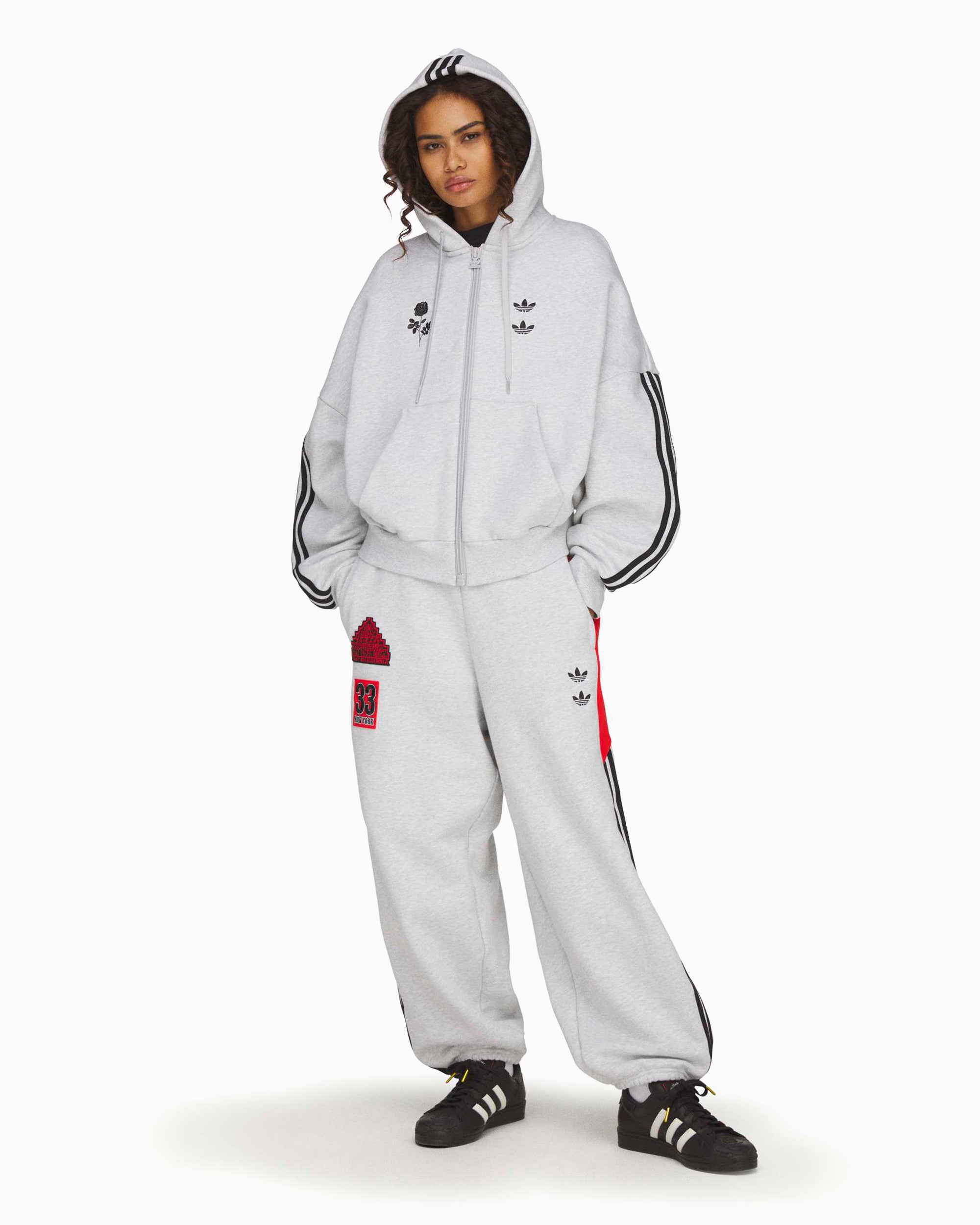 adidas Originals x Willy Chavarria Relaxed met logo Sweatshirt met rit