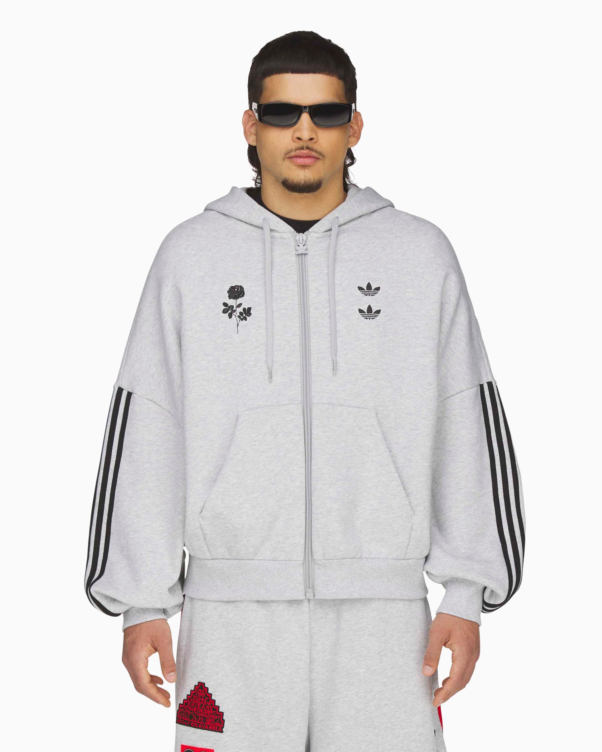 adidas Originals x Willy Chavarria Relaxed met logo Sweatshirt met rit