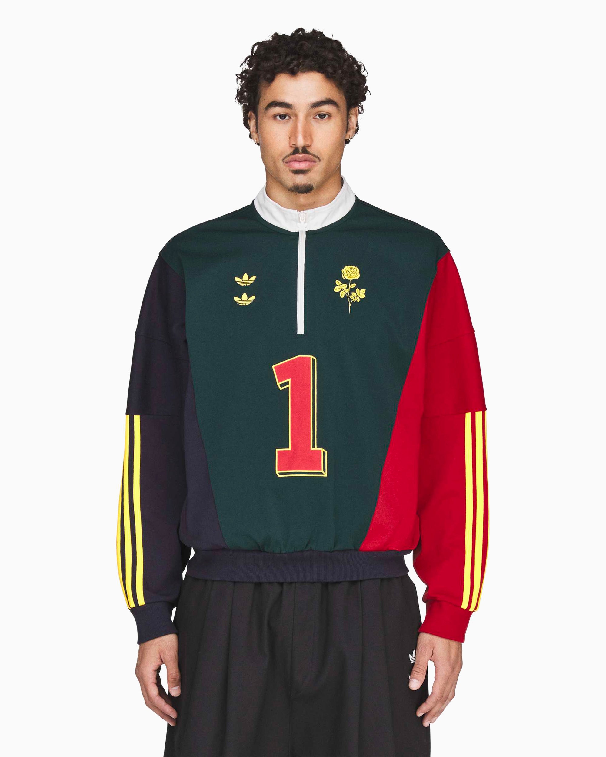 Sweatshirts adidas Originals x Willy Chavarria Watsonville Logo Relaxed Men's Half Zip Sweatshirt - KV1996