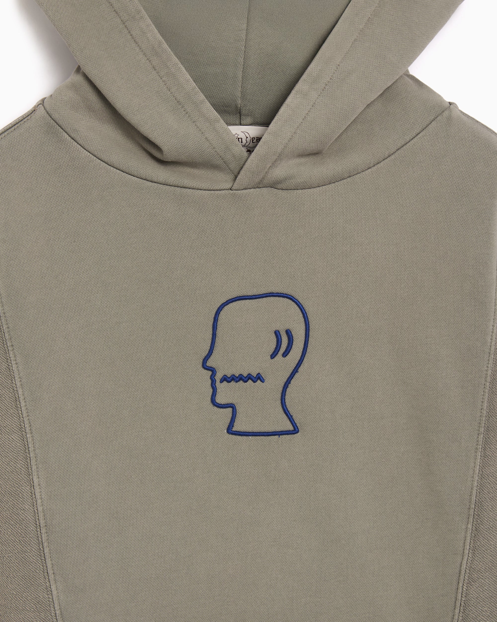 Sweatshirts Brain Dead Mendoza Logo Crop Men's Hoodie - BDF25T090045-CEMENT