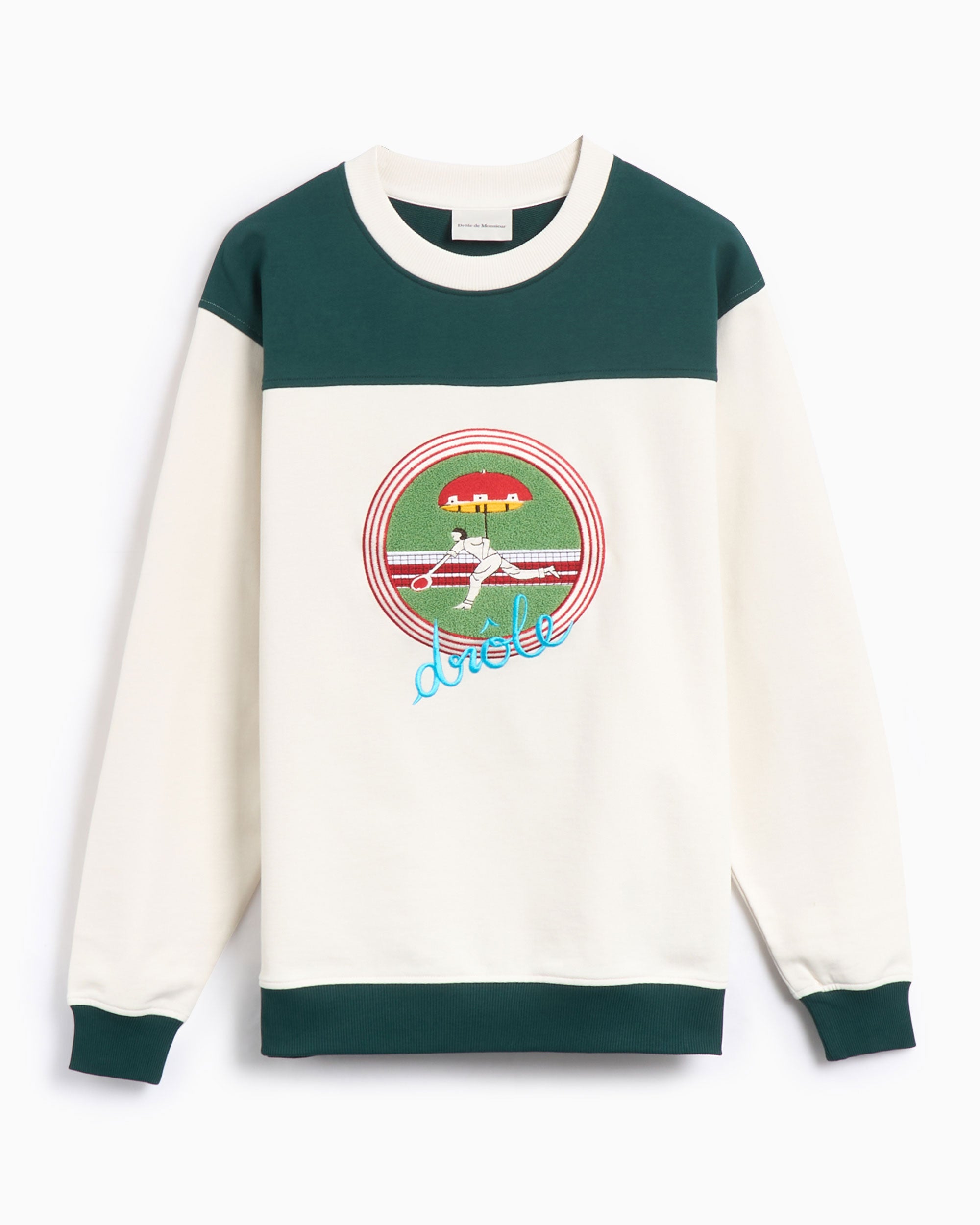 Sweatshirts Drôle de Monsieur Tennis Men's Sweatshirt Relaxed Men's Sweatshirt - SW158-CO200-OW