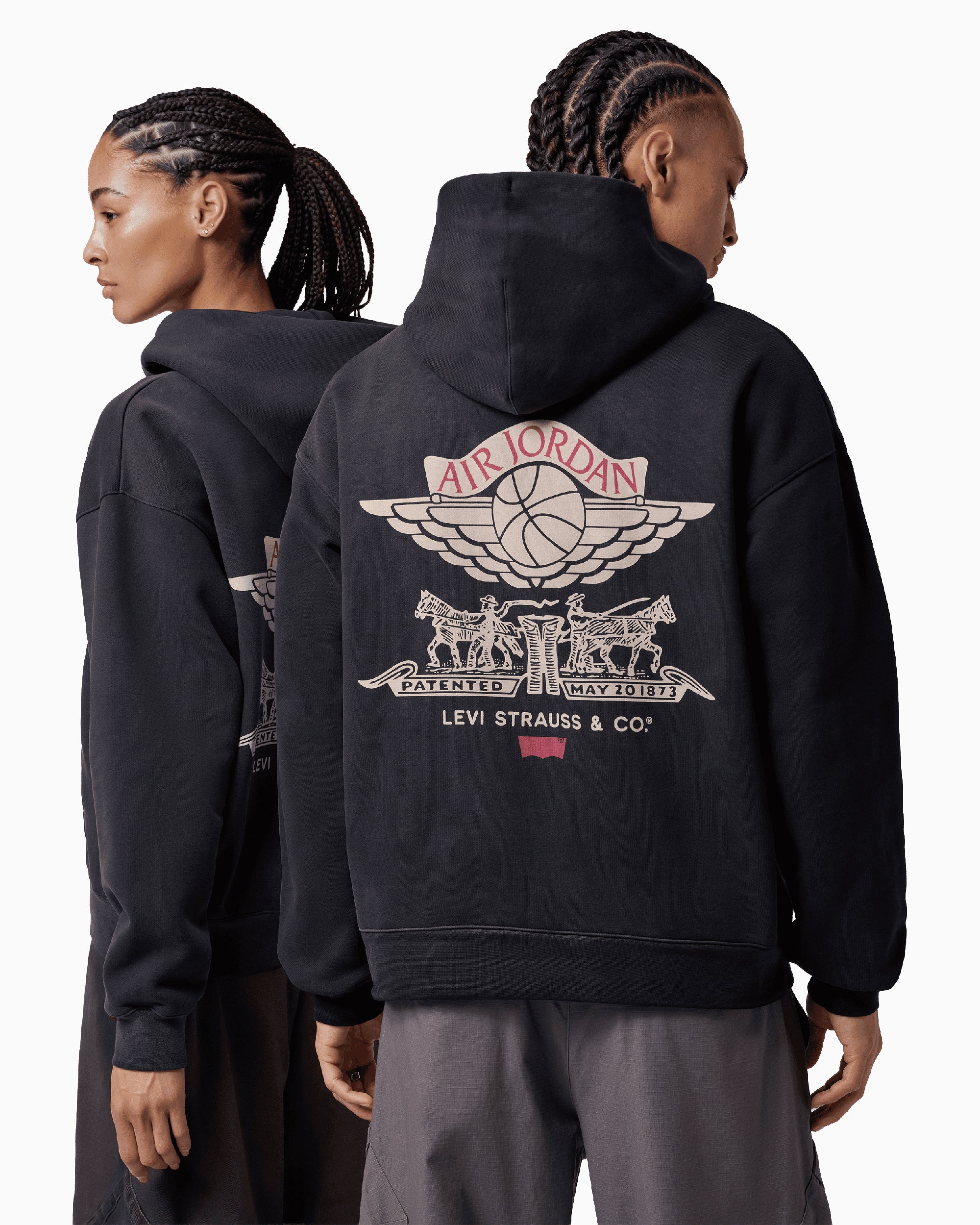 Sweatshirts Jordan x Levi's Logo With Hood Relaxed Men's Zip-Up Sweatshirt - IM6734-010
