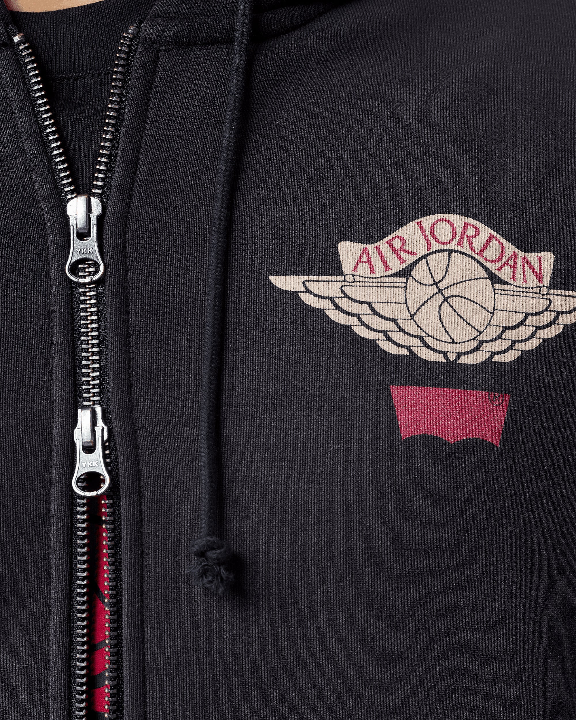 Sweatshirts Jordan x Levi's Logo With Hood Relaxed Men's Zip-Up Sweatshirt - IM6734-010