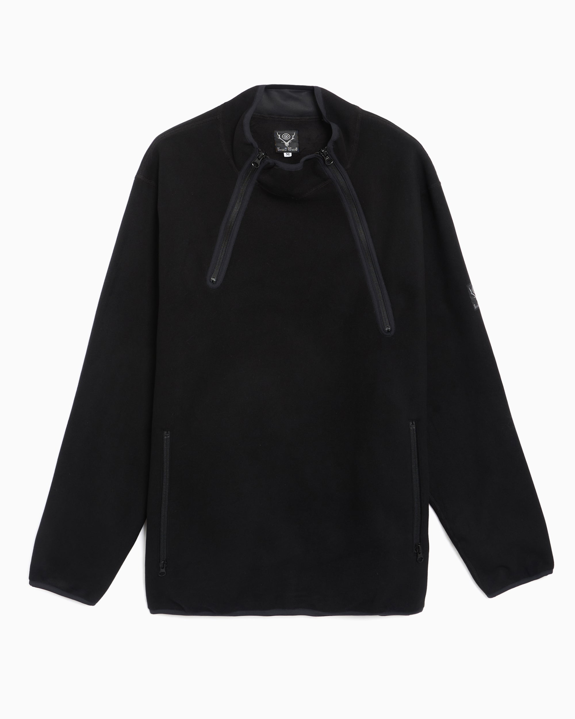 Sweatshirts South2 West8 Men's Paddling Fleece Sweatshirt Men's Half Zip Sweatshirt - PU490-B-Black