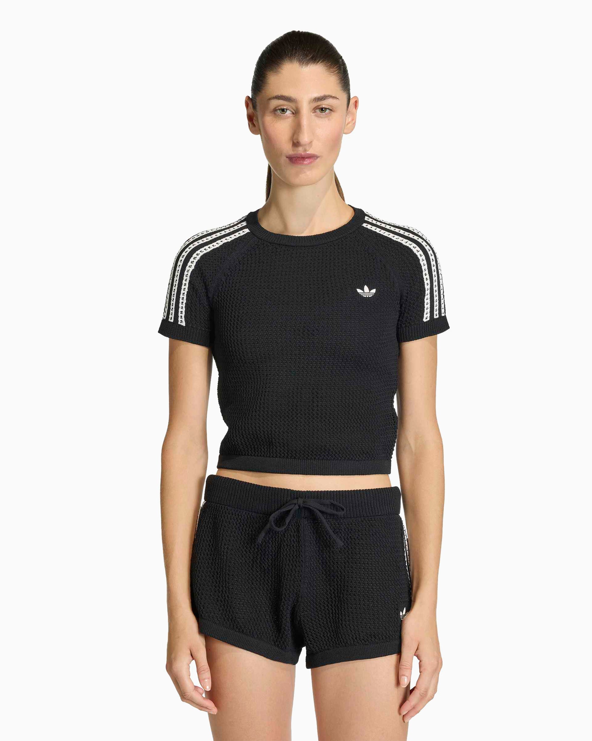 T-Shirts adidas Originals Cali Crochet Crop Women's T-Shirt - KC6481
