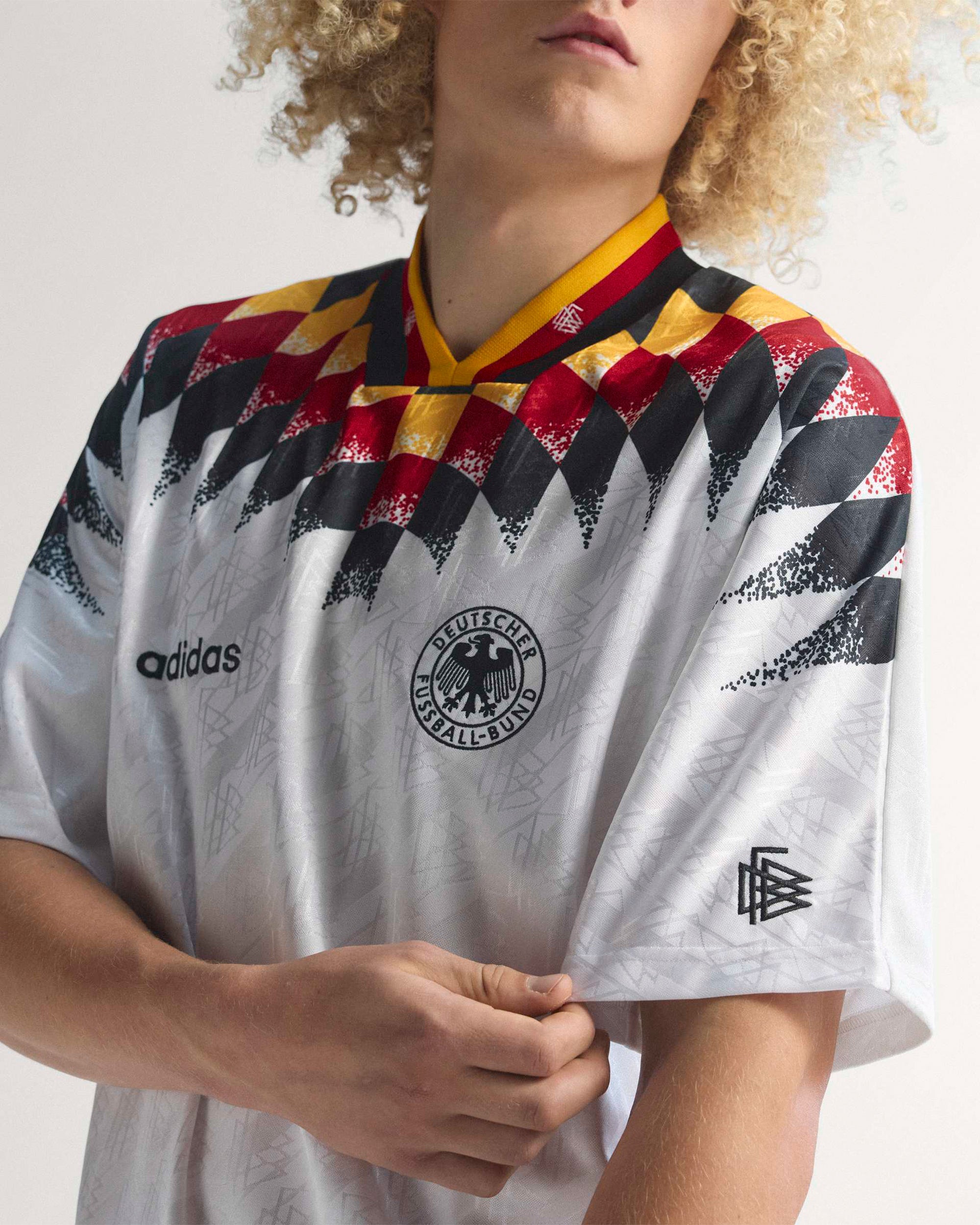 希少 当時モノ ユニフォーム adidas／94 ドイツ ゲームシャツ adidas Originals Germany 1994 Football Relaxed Eerste tenue Jersey T-S