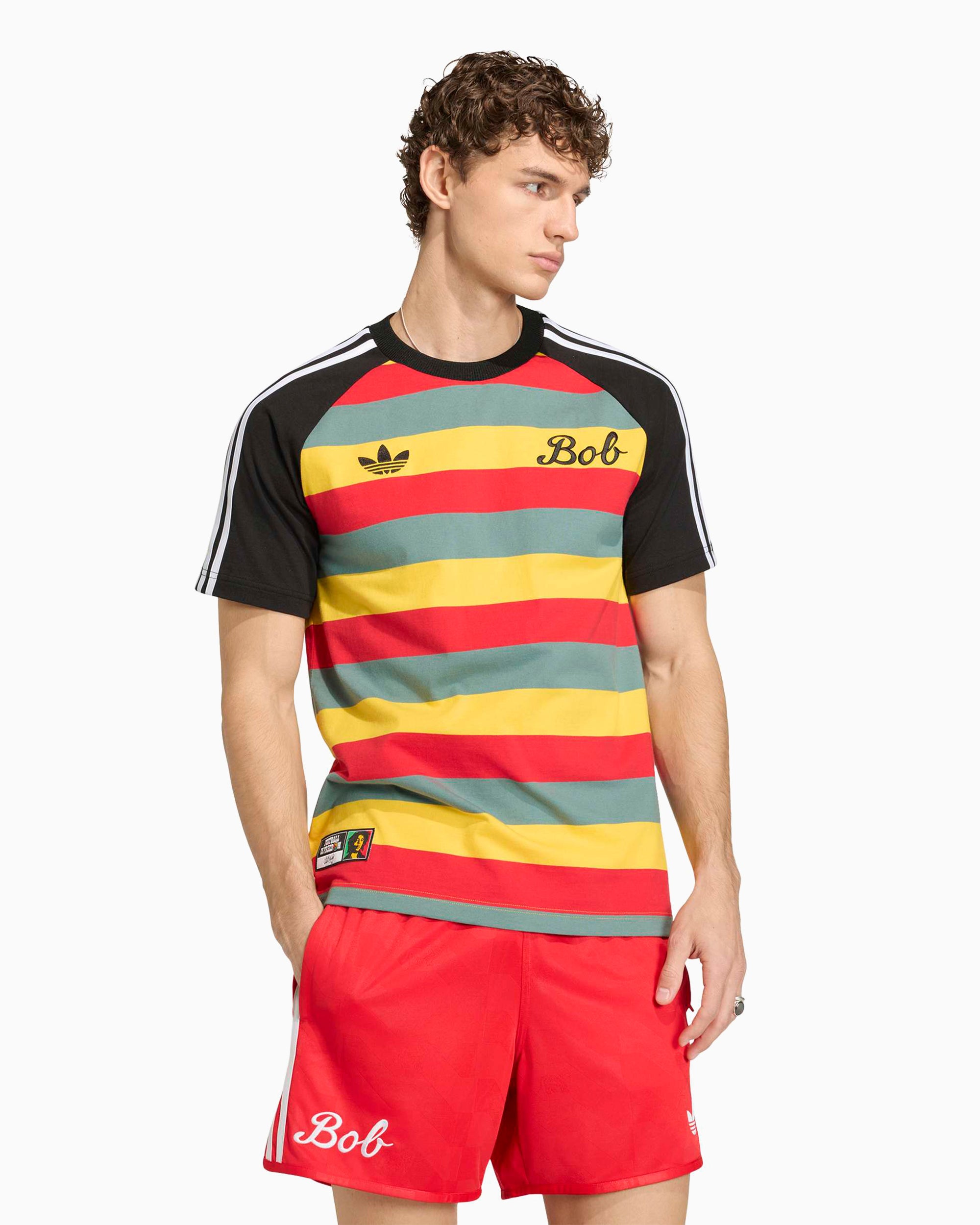 T-Shirts adidas Originals x Bob Marley Striped Men's T-Shirt - JY5212