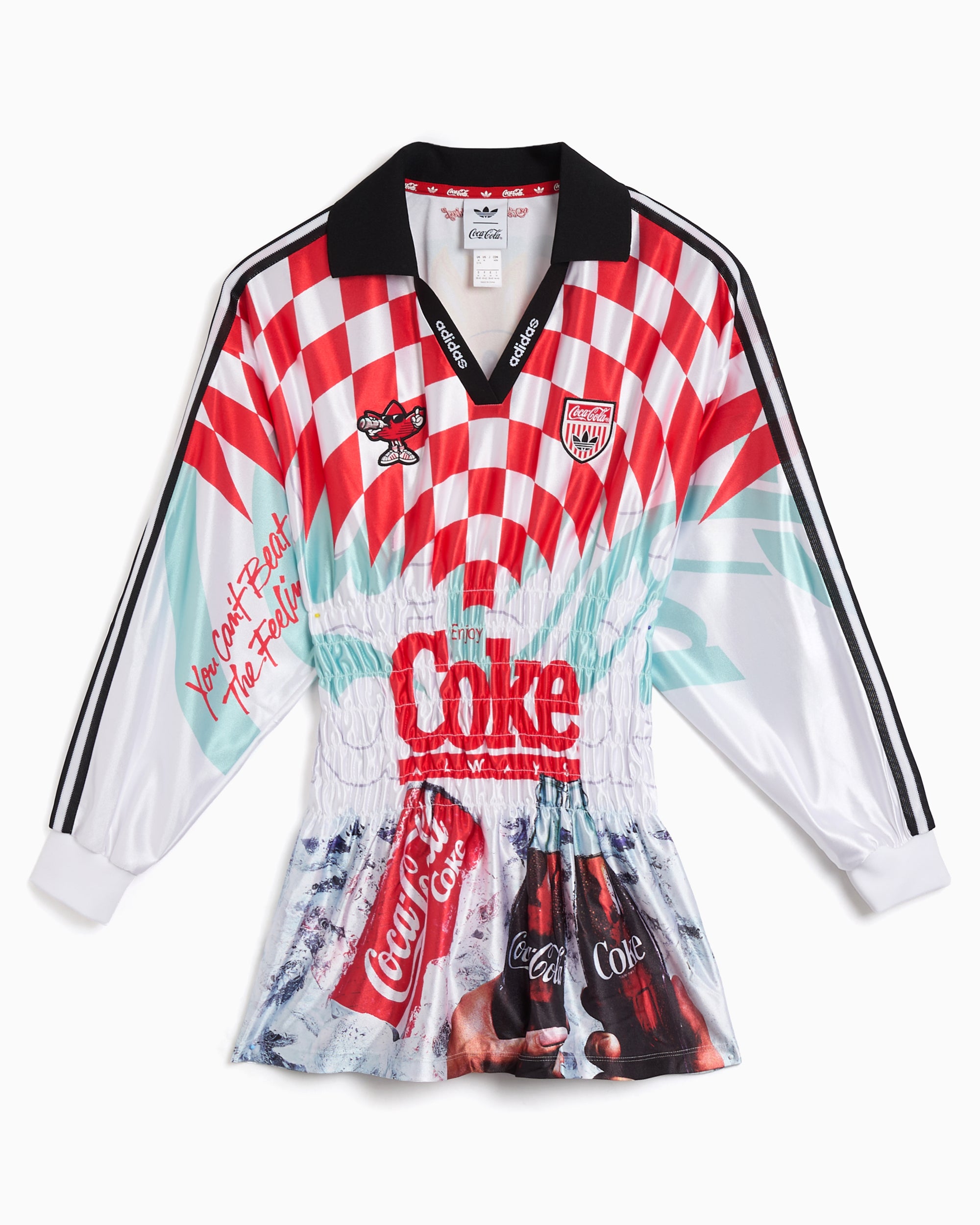 T-Shirts adidas Originals x Coca-Cola Mash Up Smoked Graphic Long-Sleeved Slim Women's Jersey T-Shirt - KY7547