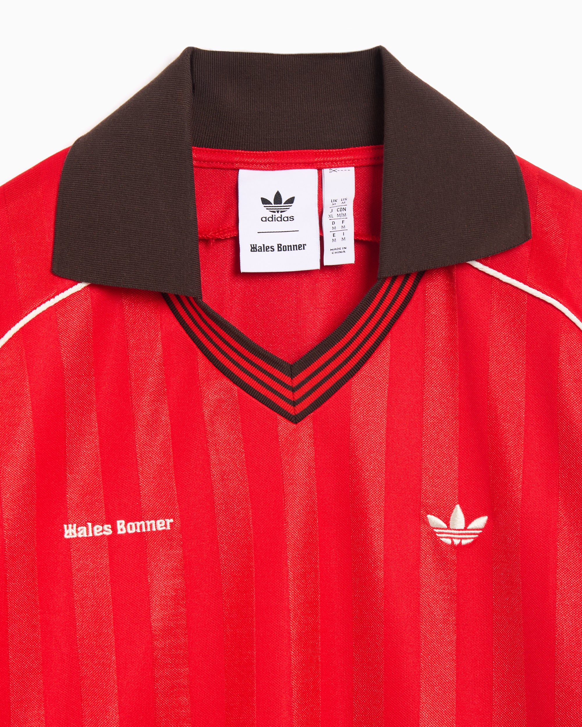 wales bonner ラガーシャツ x Wales Bonner striped polo shirt in red - Adidas | Mytheresa