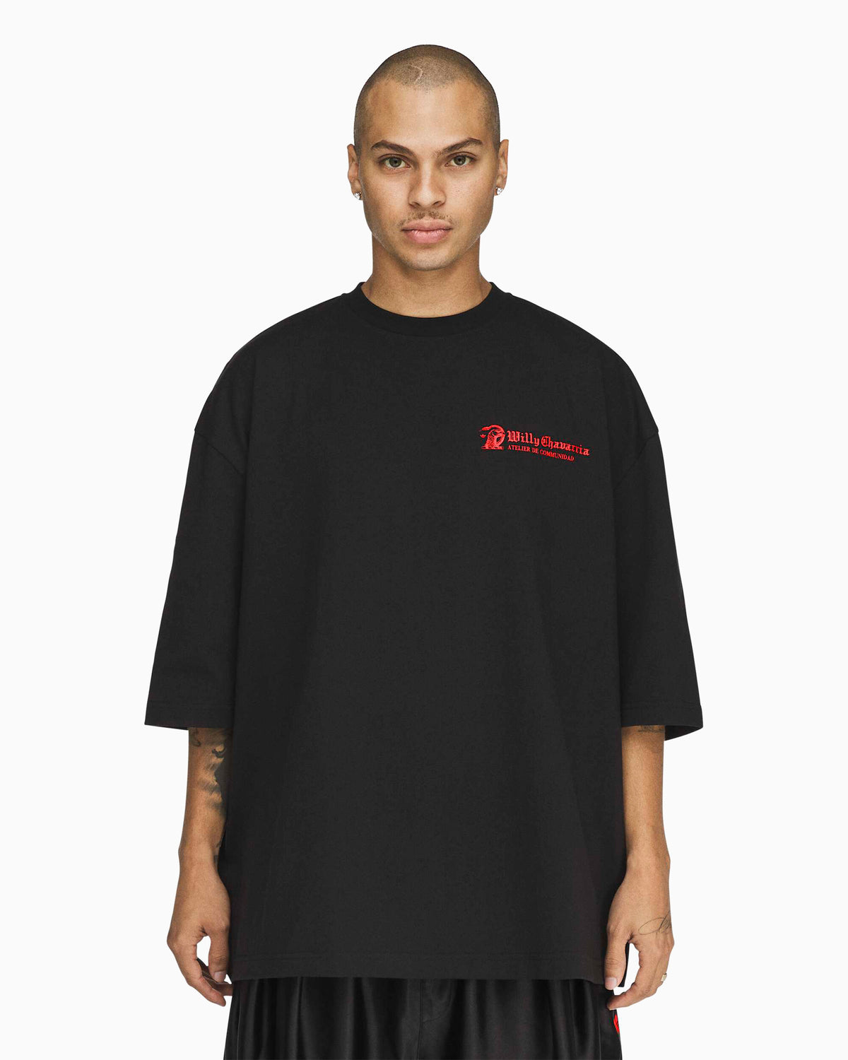 T-Shirts adidas Originals x Willy Chavarria "Atelier" Graphic Oversize Men's T-Shirt - LC8135