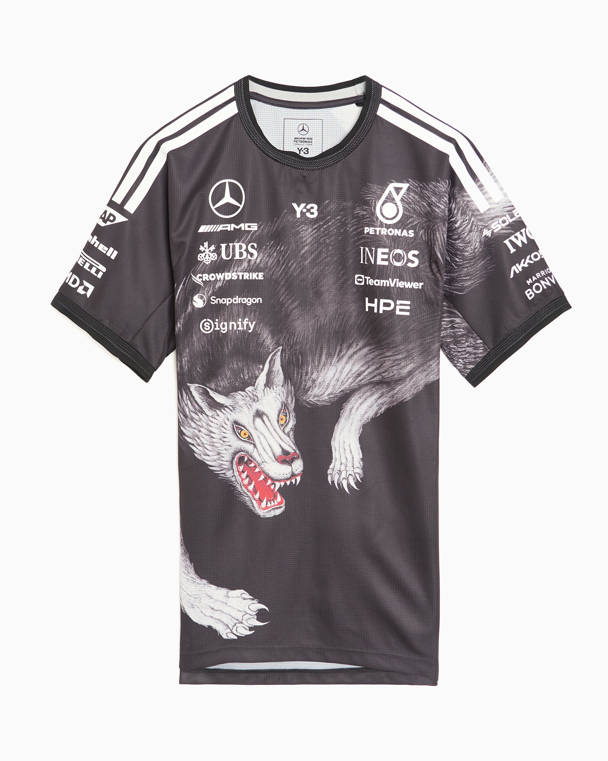 T-Shirts adidas Y-3 x Mercedes AMG Petronas Team F1 "Driver" Graphic Unisex T-Shirt - KQ9844