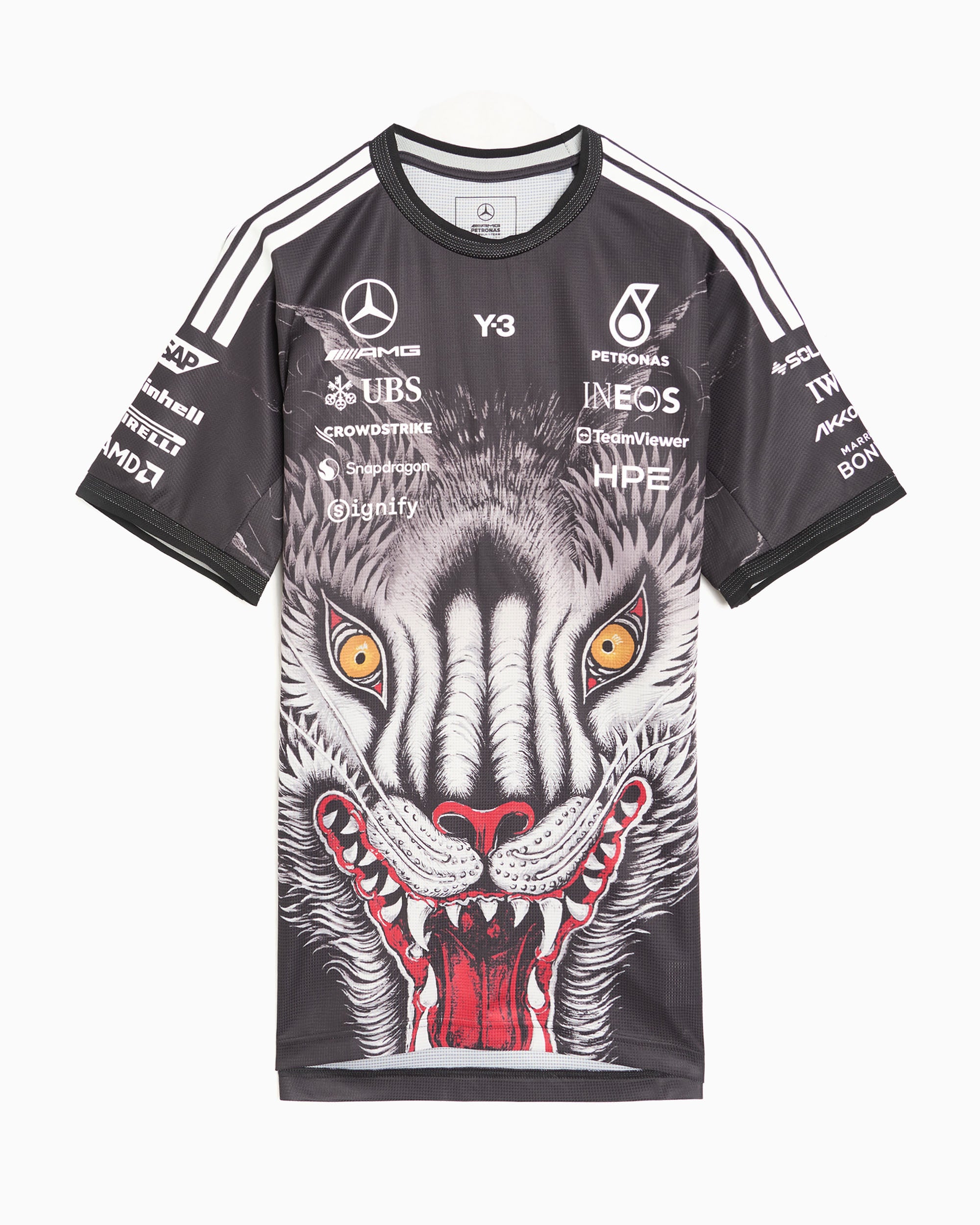 T-Shirts adidas Y-3 x Mercedes AMG Petronas Team F1 "Driver" Graphic Unisex T-Shirt - KT2226
