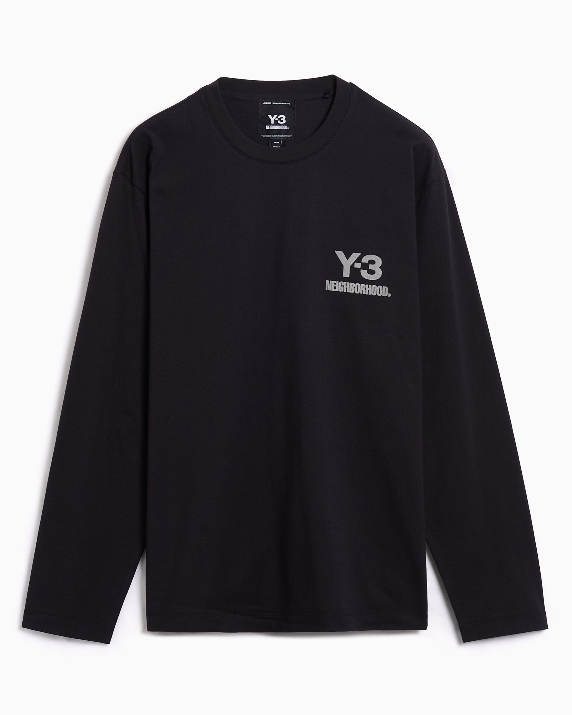 T-Shirts adidas Y-3 x Neighborhood Logo LS Long-Sleeved Relaxed Men's T-Shirt - JW7001