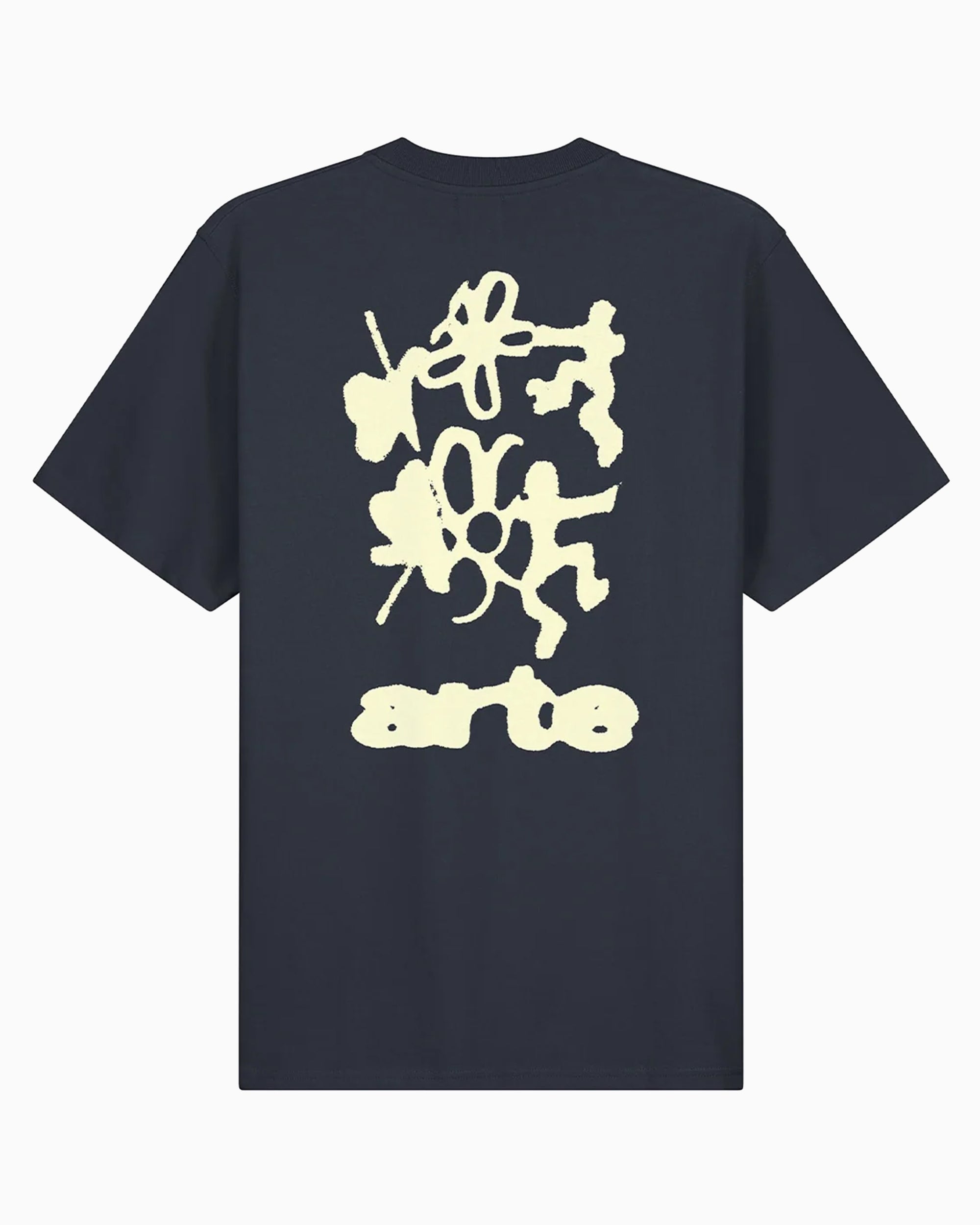 T-Shirts Arte Antwerp Blurry Back Graphic Relaxed Men's T-Shirt - SS26-101T-Navy