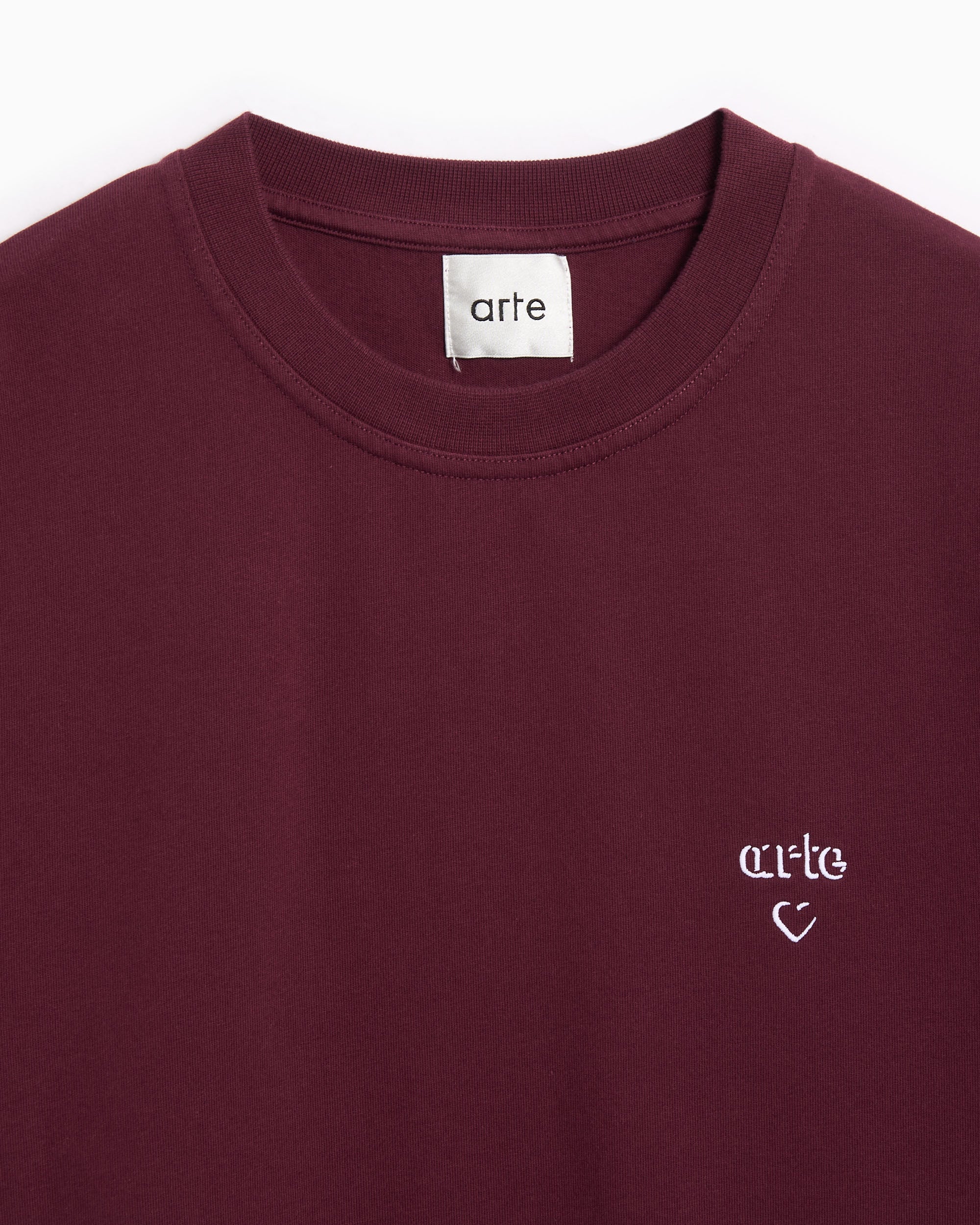 T-Shirts Arte Antwerp Heart Relaxed Men's T-Shirt - AW25-104T-Bordeaux