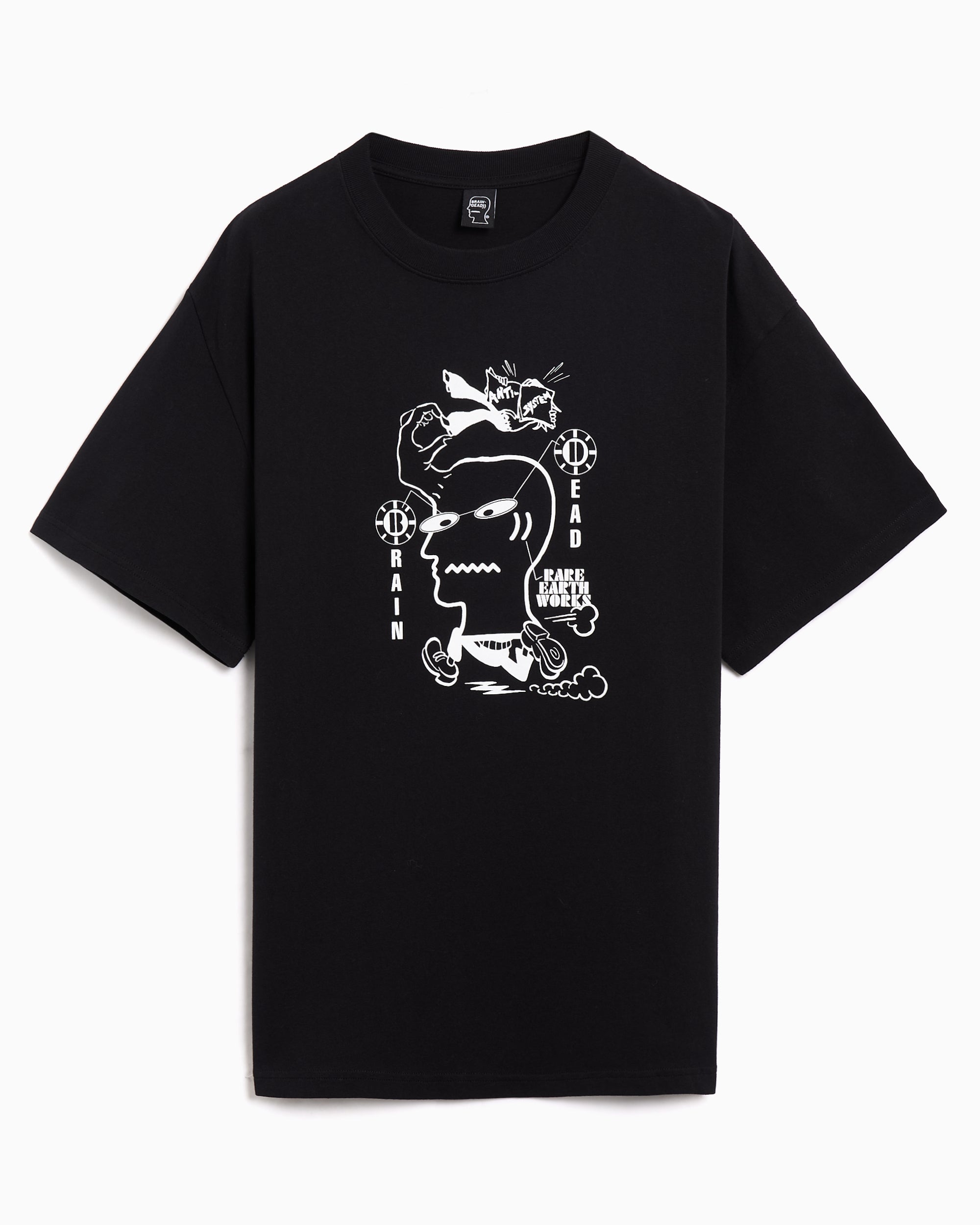 T-Shirts Brain Dead Earth Works Graphic Relaxed Men's T-Shirt - BDF25TO00046-BLK