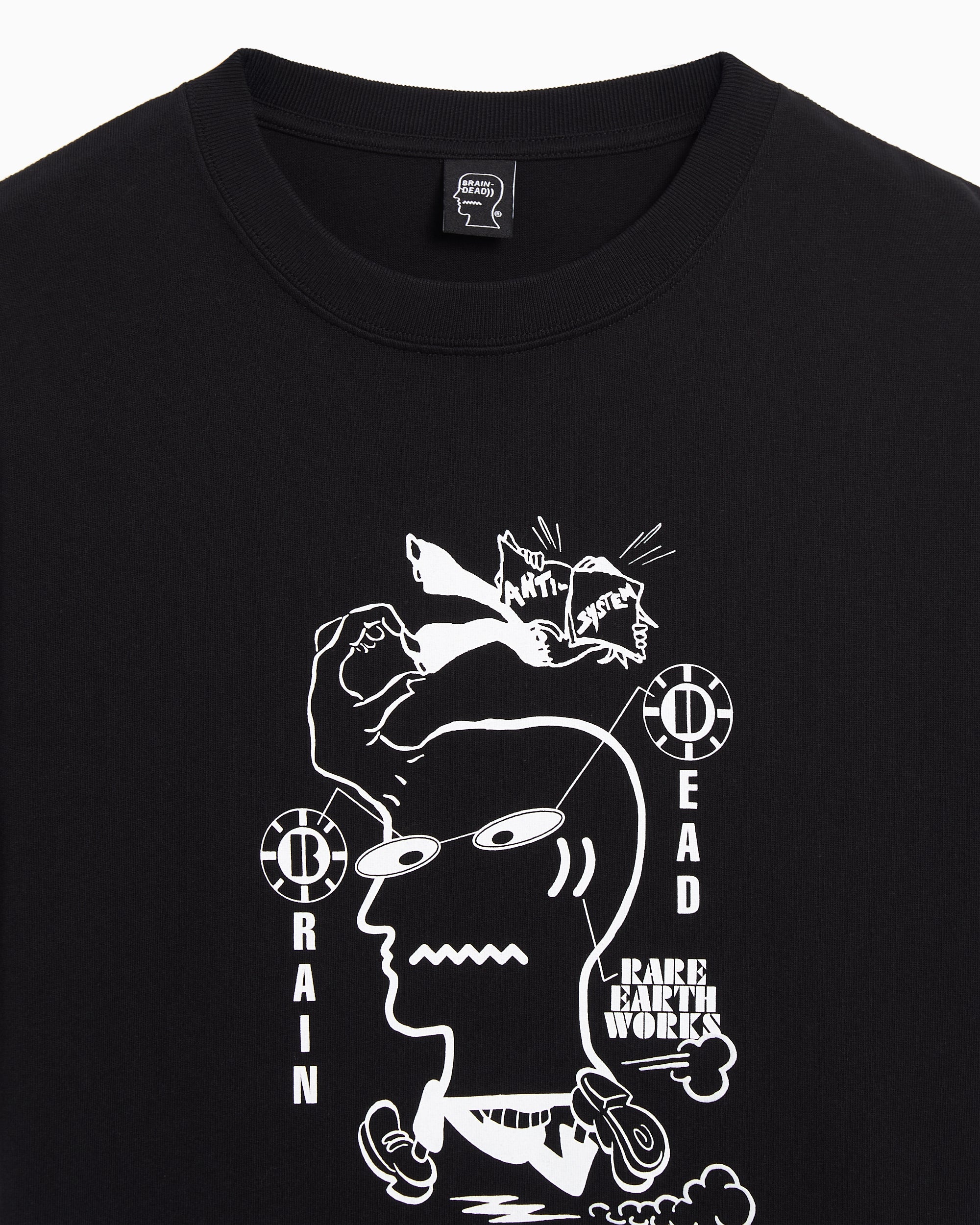 T-Shirts Brain Dead Earth Works Graphic Relaxed Men's T-Shirt - BDF25TO00046-BLK