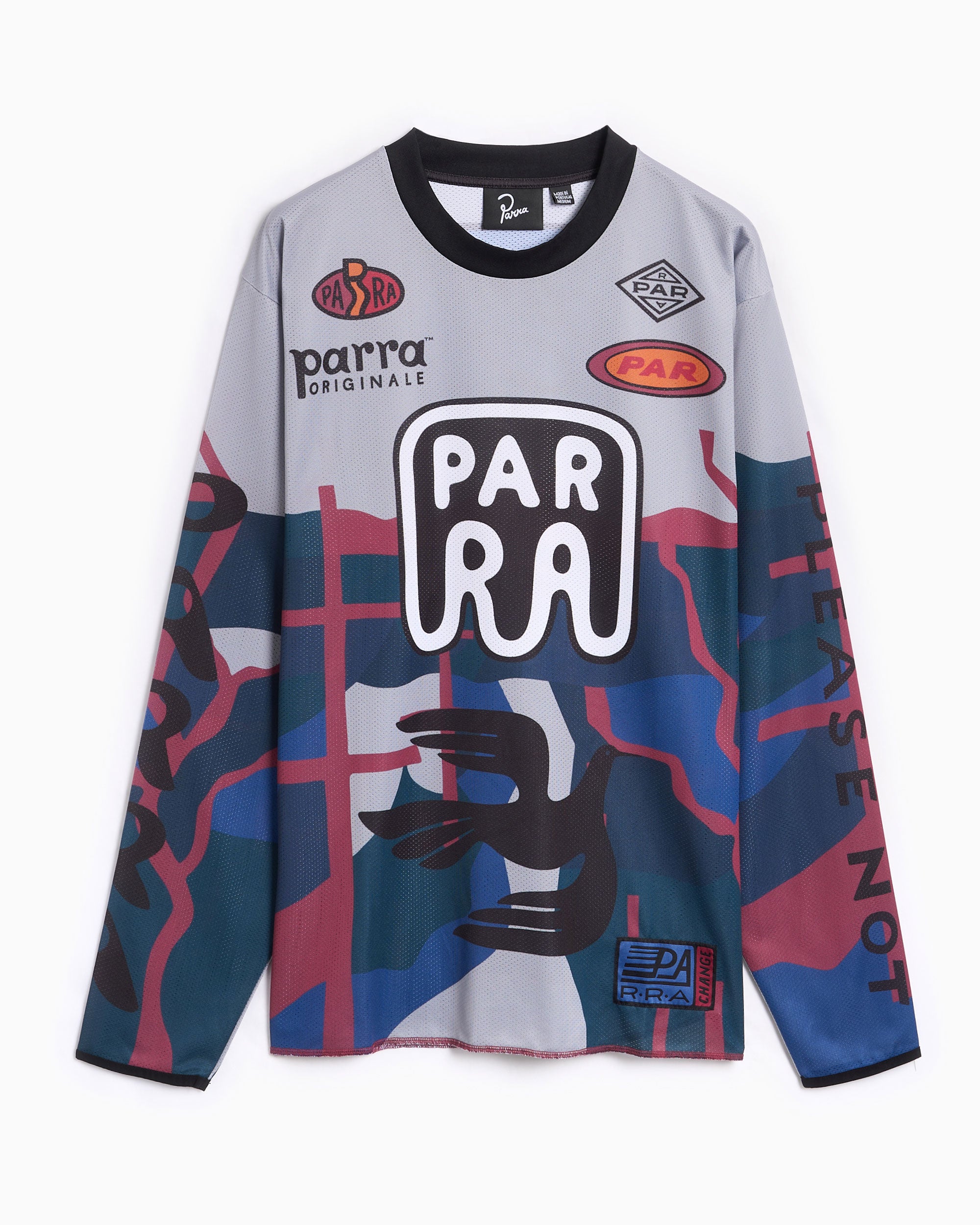 T-Shirts by Parra Dirt Long-Sleeved Relaxed Men's T-Shirt - 54135-GREY