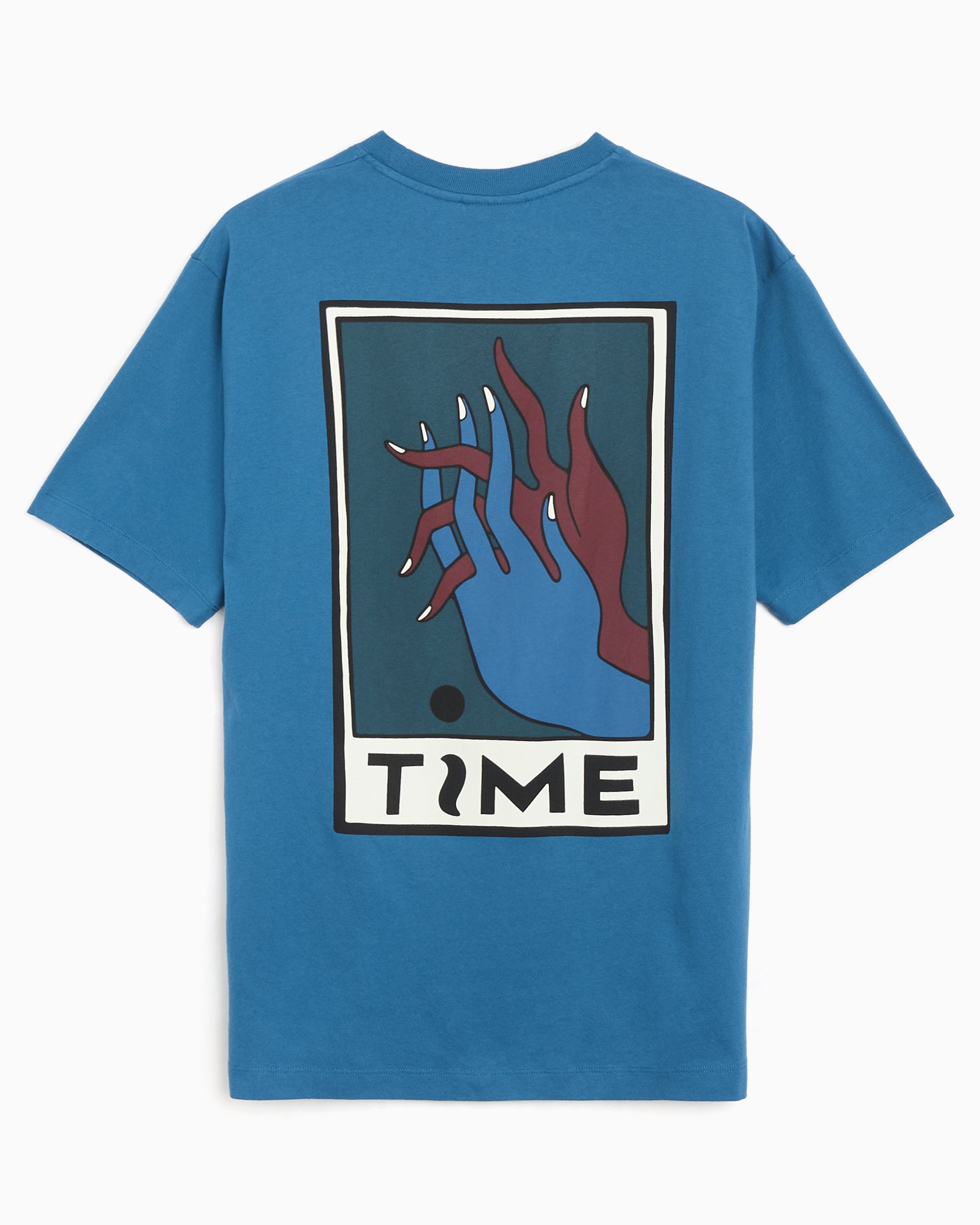 T-Shirts by Parra Hands Of Time Graphic Boxy Men's T-Shirt - 55285-BLUE