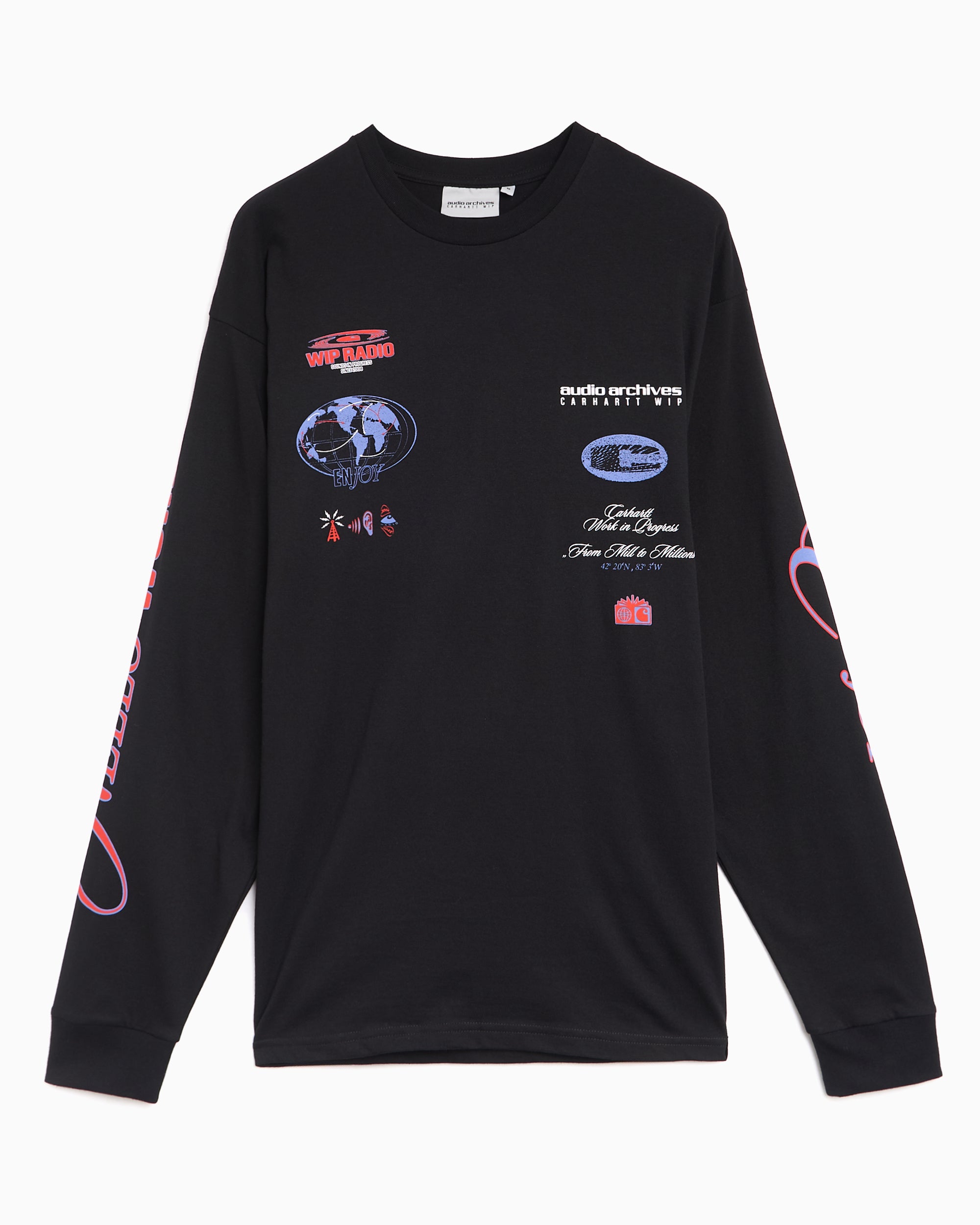 アート・デザイン・音楽 The Carhartt WIP Archives Carhartt WIP Audio Archives WIP met grafisch met langue mouw T-Shirt U