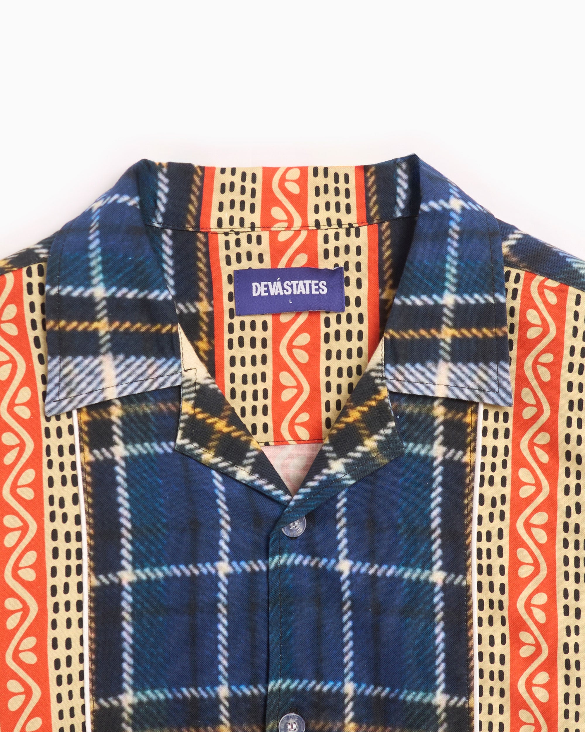 T-Shirts DEVÁ STATES Ikat Men's Long Sleeve Linen Shirt Men's T-Shirt - DSB4M203F24