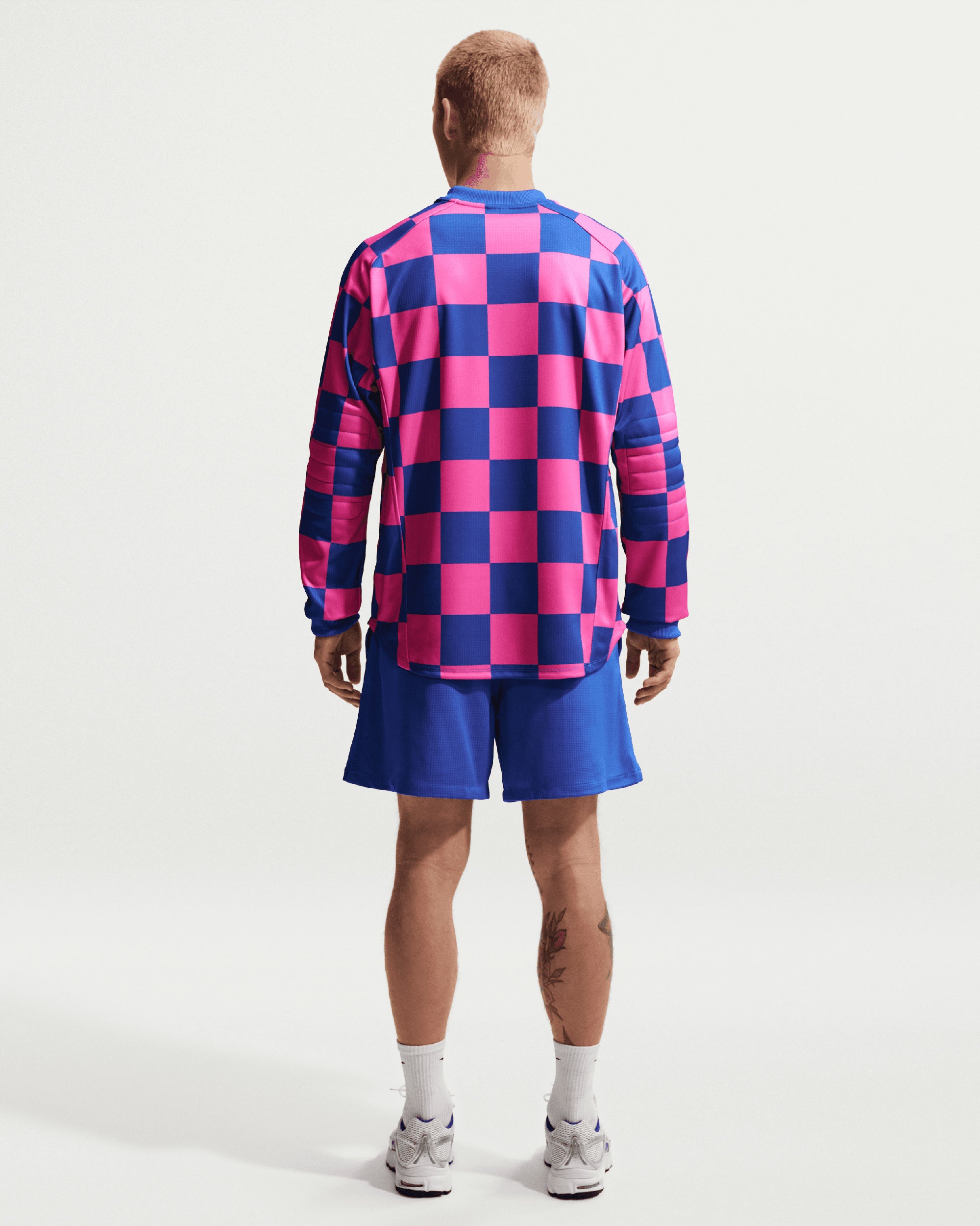 T-Shirts Nike Sportswear Club Goalie Plaid Long-Sleeved Relaxed Men's Jersey T-Shirt - II4367-480